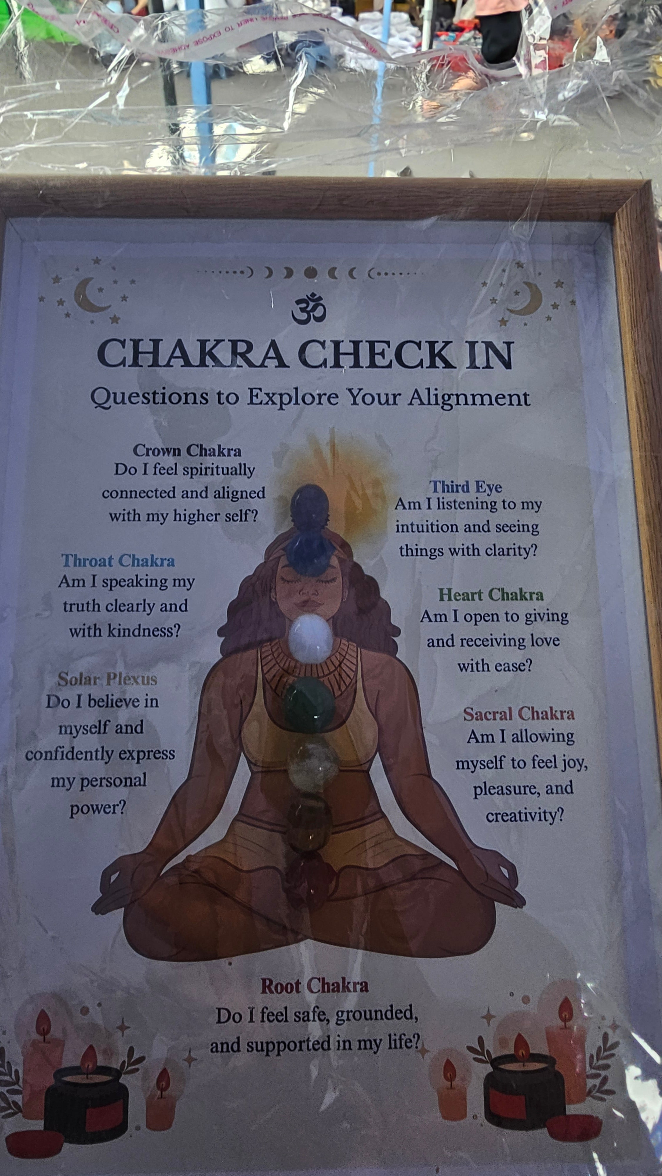 Chakra Check-In Wooden Frame