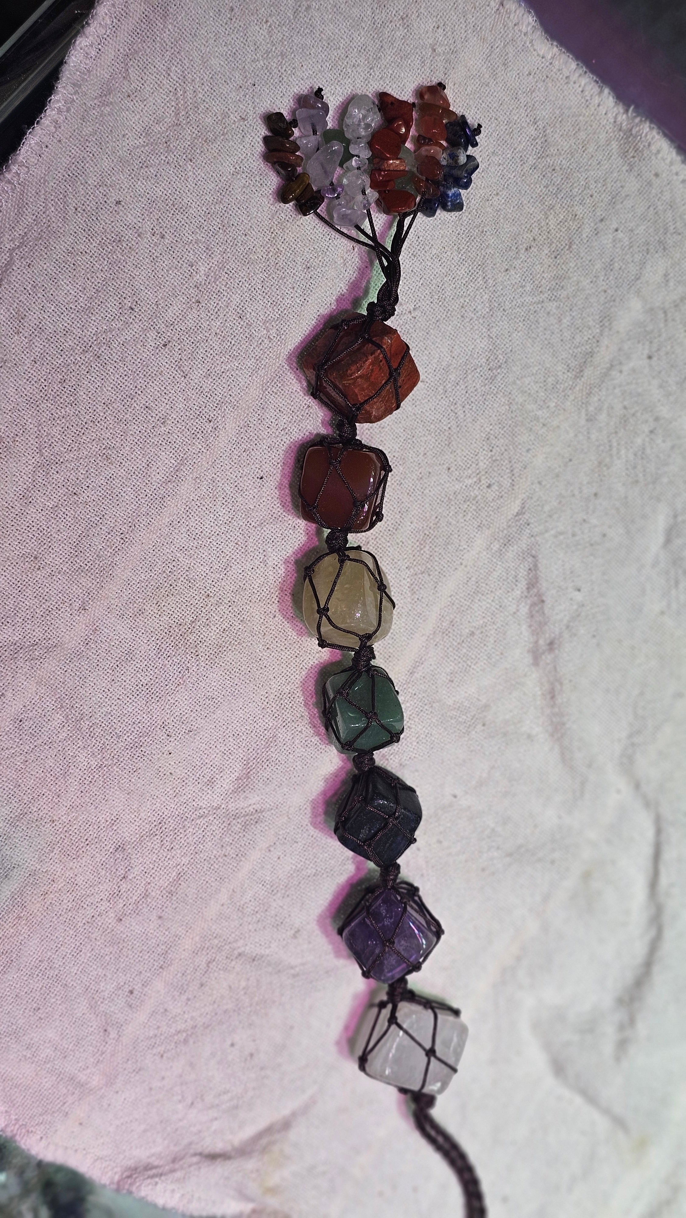 7 Chakra Crystal Hanging – Spiritual Ornament for Reiki, Meditation & Positive Energy