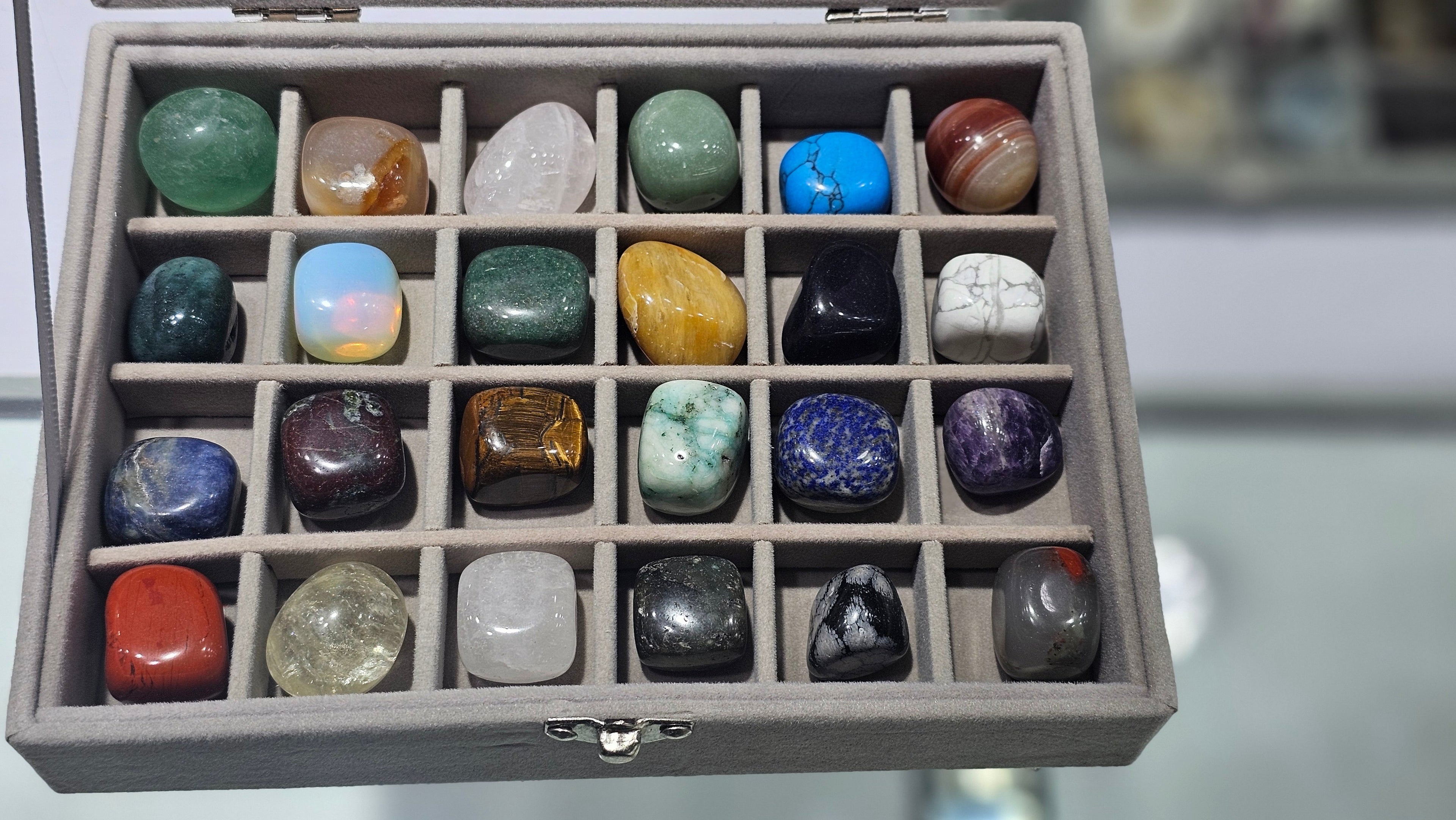 Amazing Crystal Tumble Stone Collection – 20 Polished Healing Gems