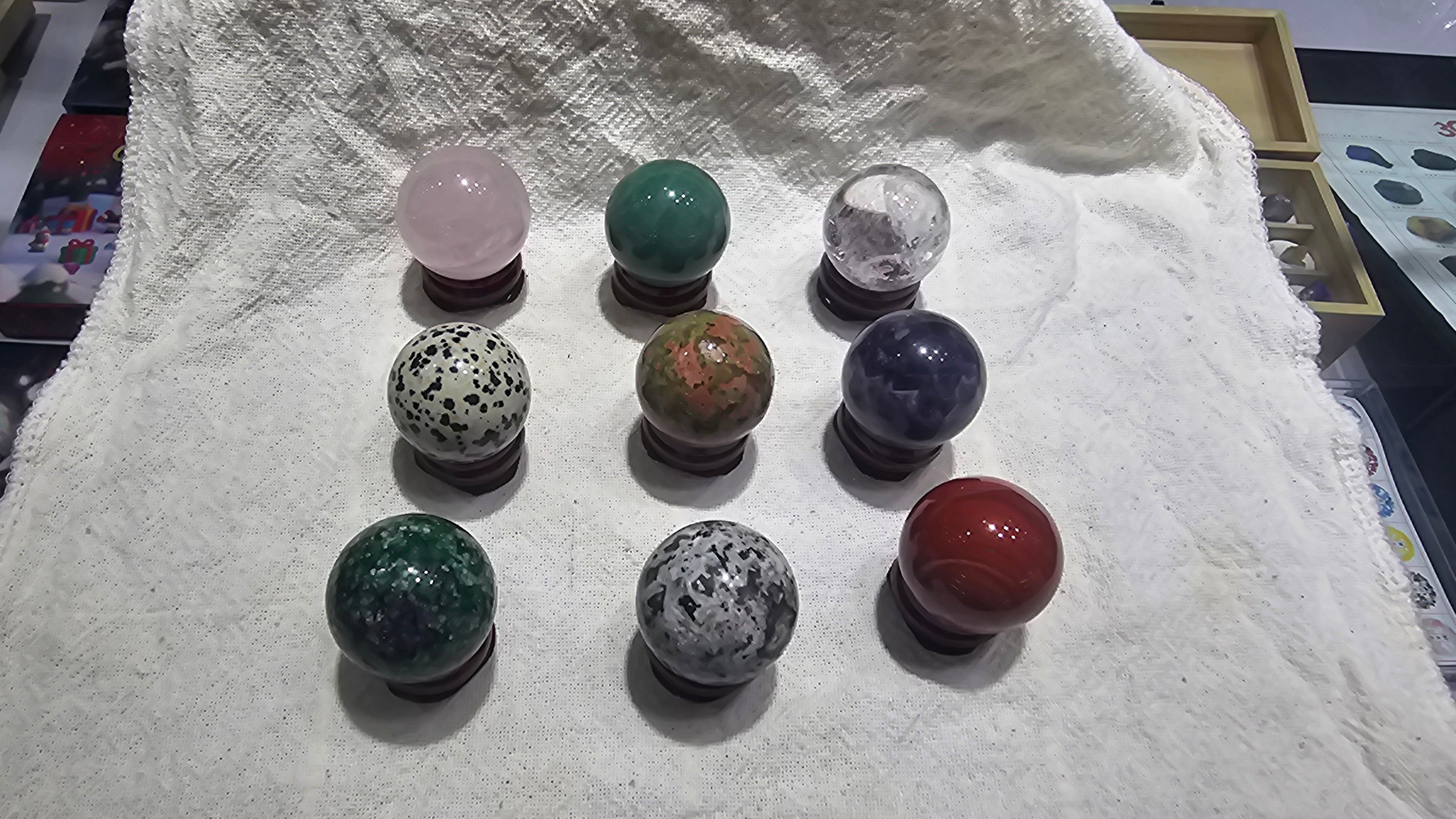 Crystal Sphere Collection – Natural Gemstone Orbs for Healing, Meditation and Decoration
