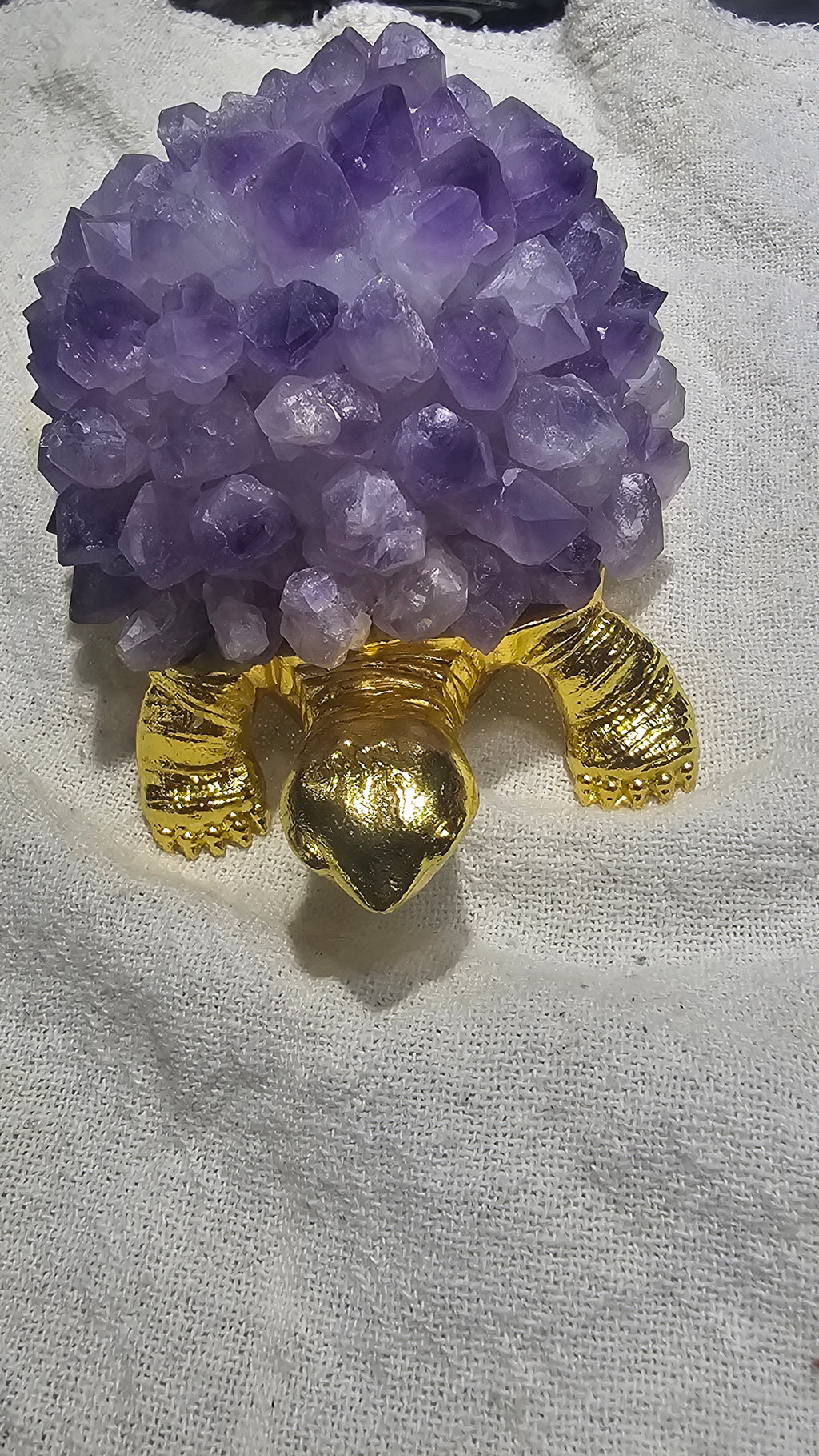 Crystal Turtle Figurine – Aventurine, Rose Quartz, Citrine and Amethyst | Feng Shui Symbol of Longevity, Protection and Prosperity