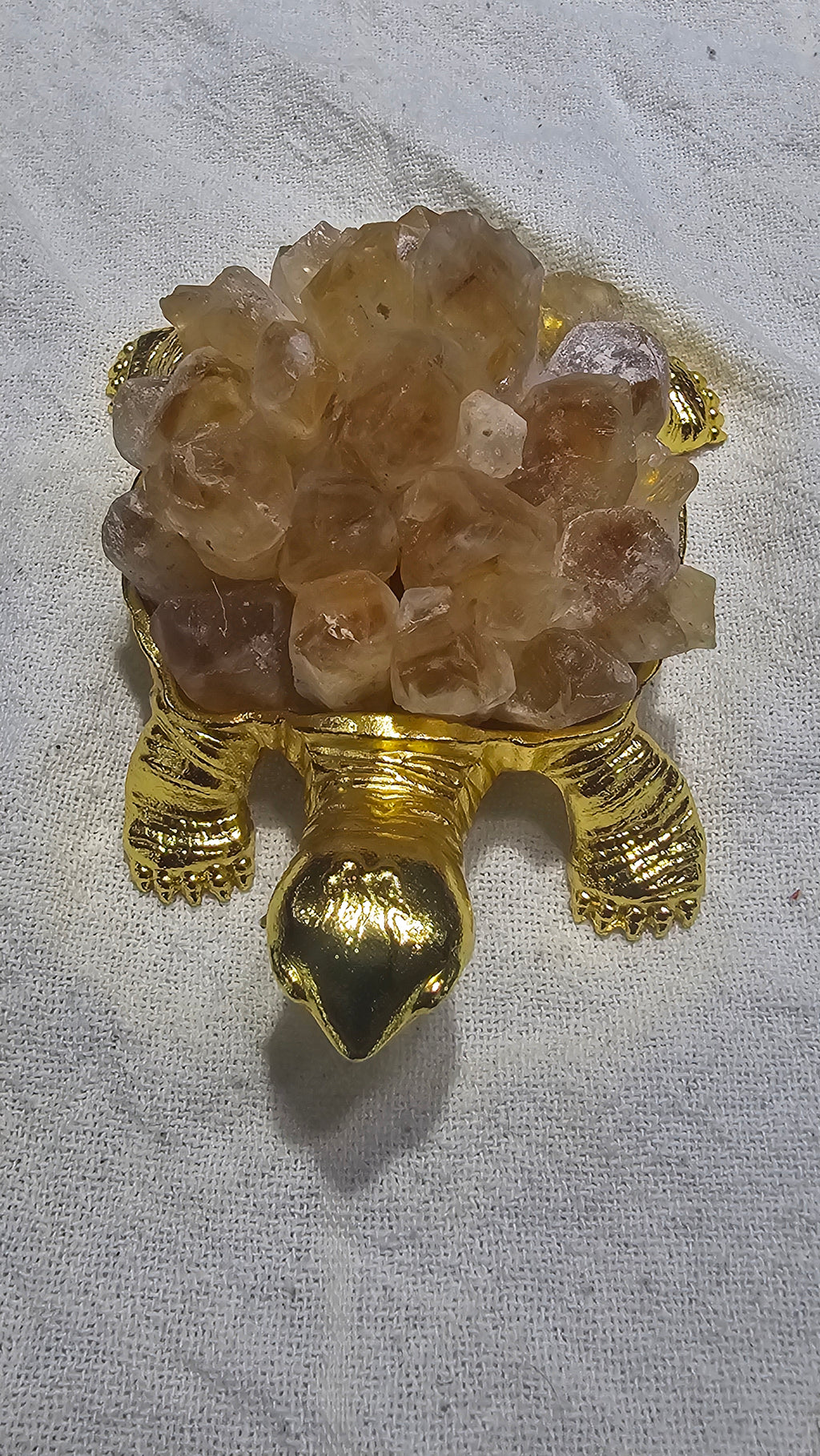 Crystal Turtle Figurine – Aventurine, Rose Quartz, Citrine and Amethyst | Feng Shui Symbol of Longevity, Protection and Prosperity