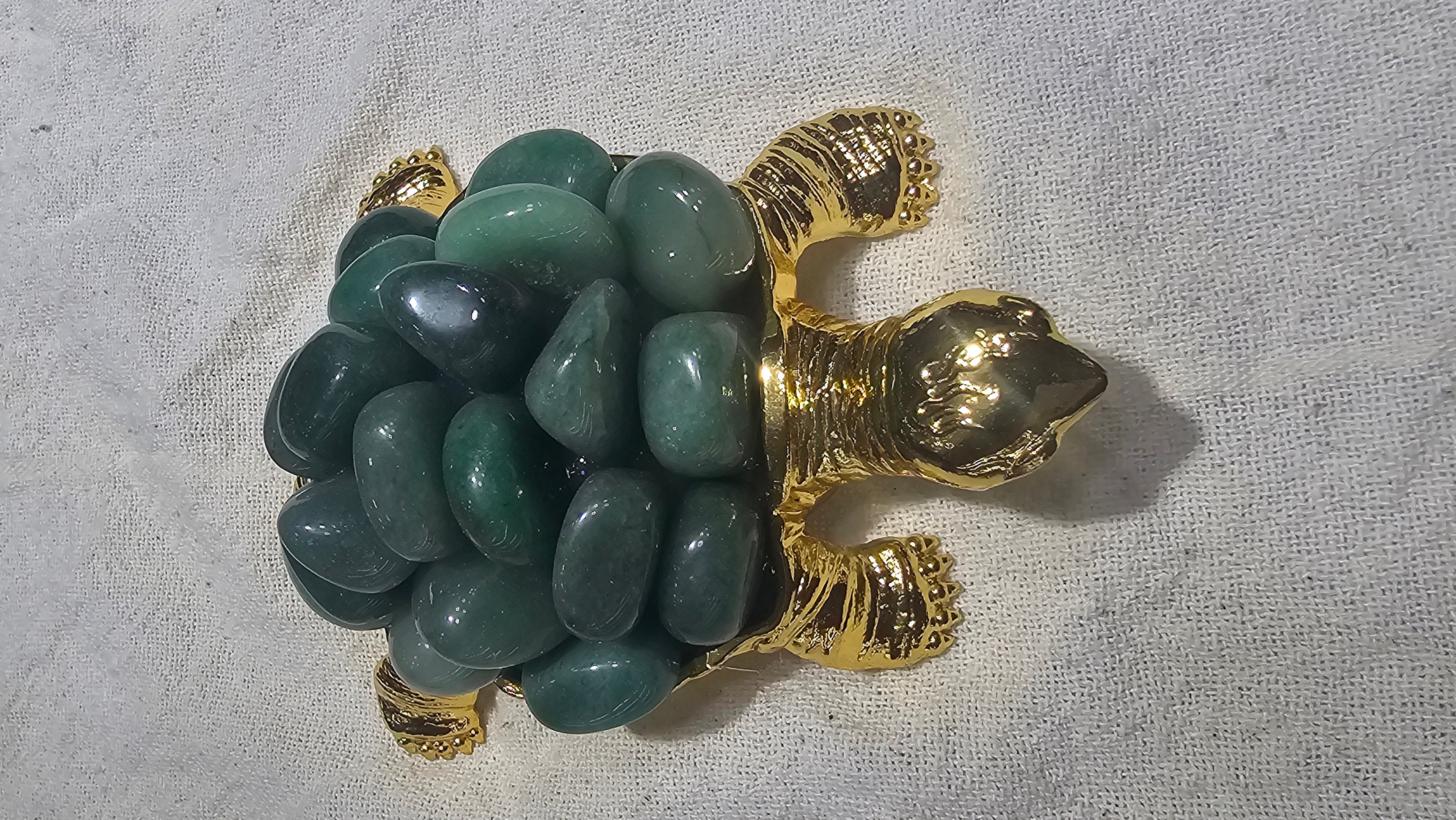 Crystal Turtle Figurine – Aventurine, Rose Quartz, Citrine and Amethyst | Feng Shui Symbol of Longevity, Protection and Prosperity
