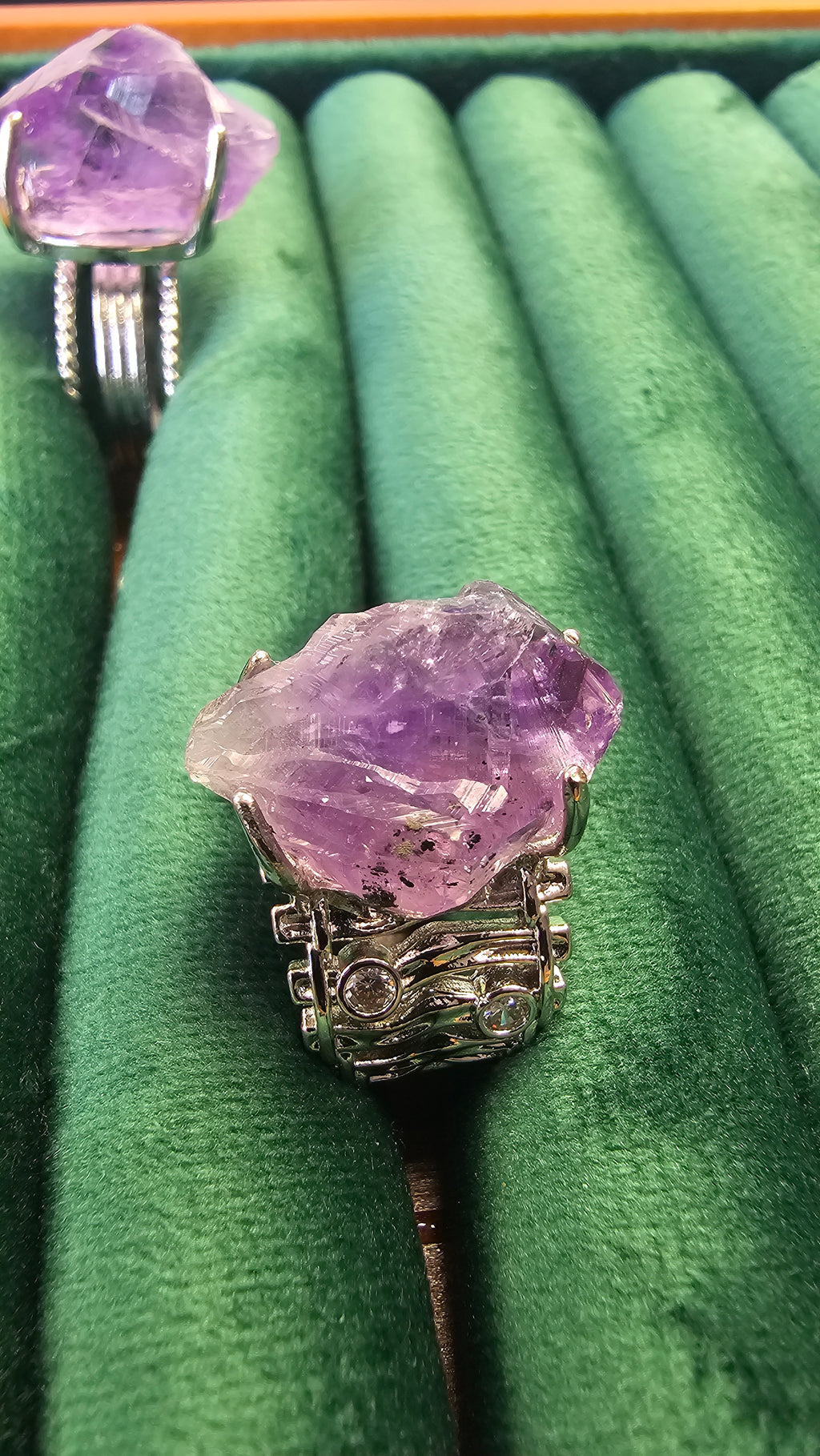 Fabulous Adjustable Amethyst Ring — 10g Natural Purple Gemstone Jewelry