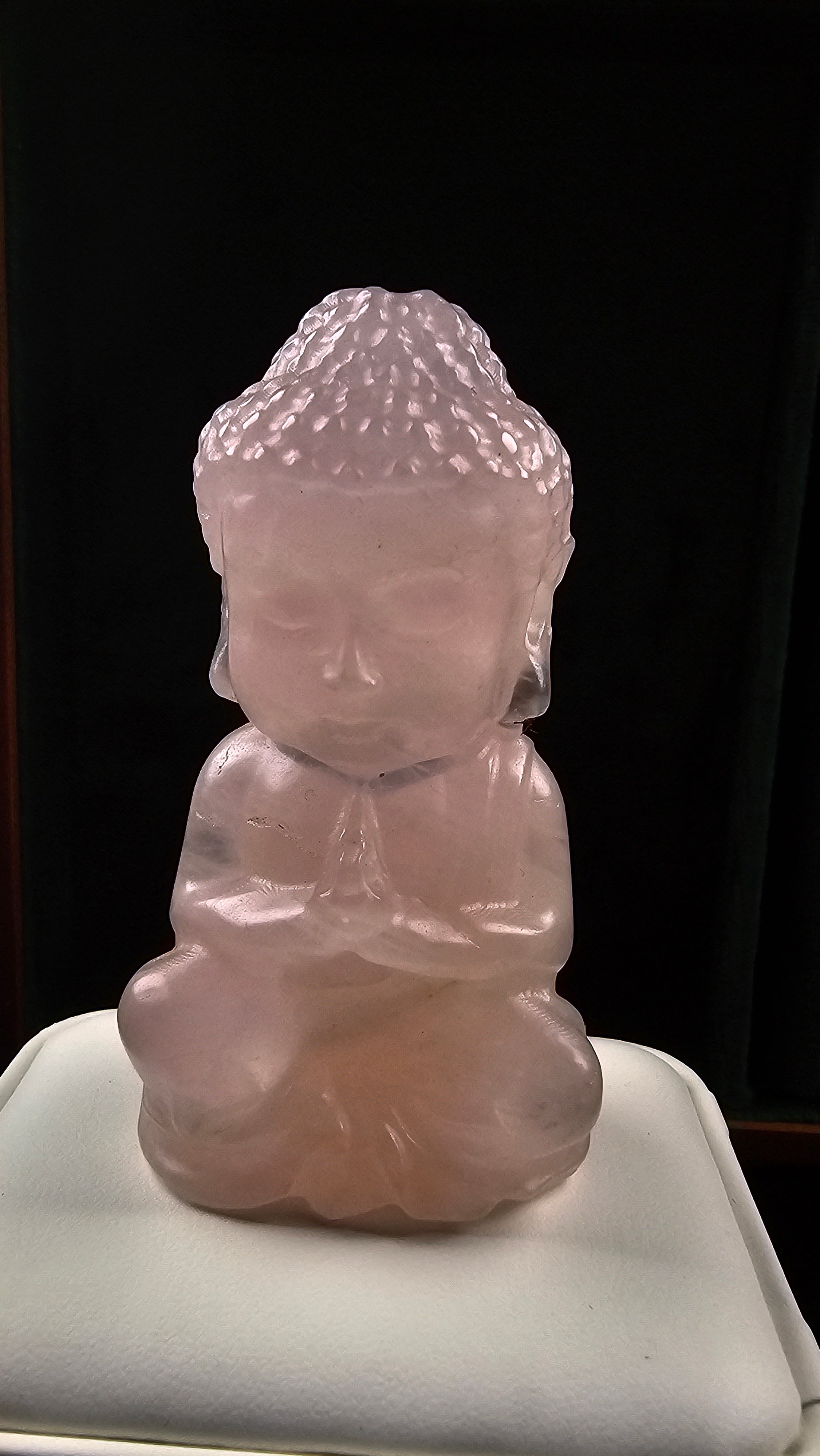 Rose Quartz Buddha Carving – symbol of love and peace | January Birthstone, Taurus and Libra