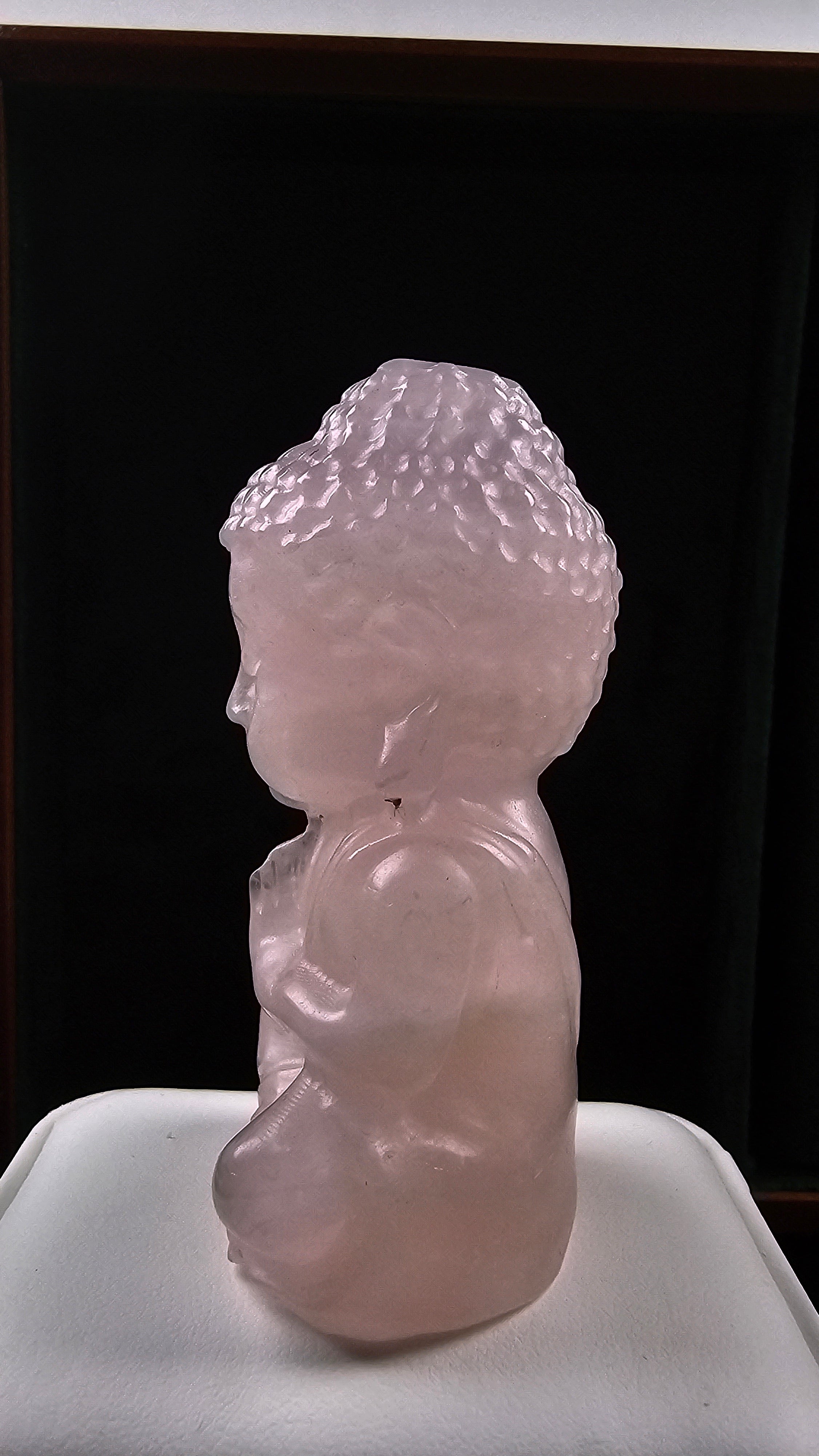 Rose Quartz Buddha Carving – symbol of love and peace | January Birthstone, Taurus and Libra