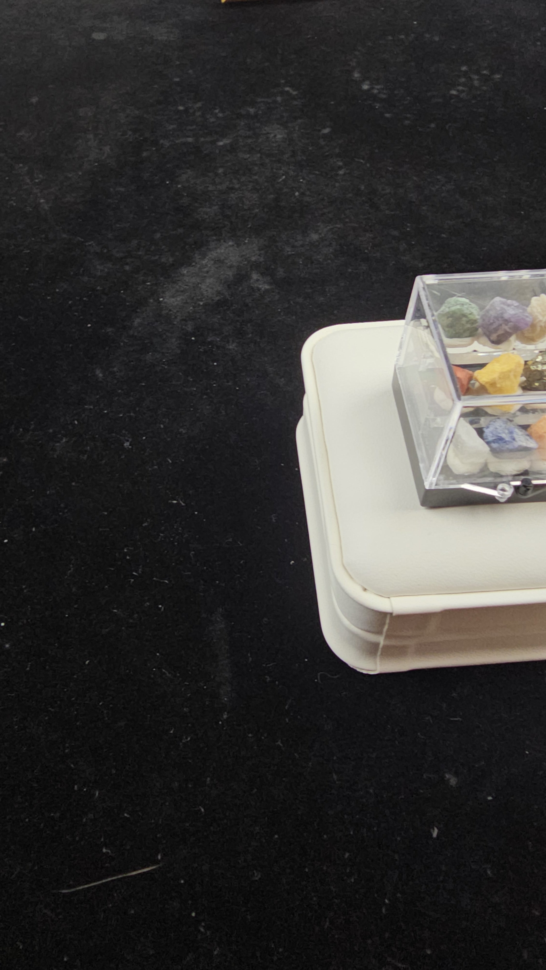Tiny Crystal Box filled with assorted natural gemstones. Perfect for gifting, meditation, décor, and crystal collectors. Unique and portable