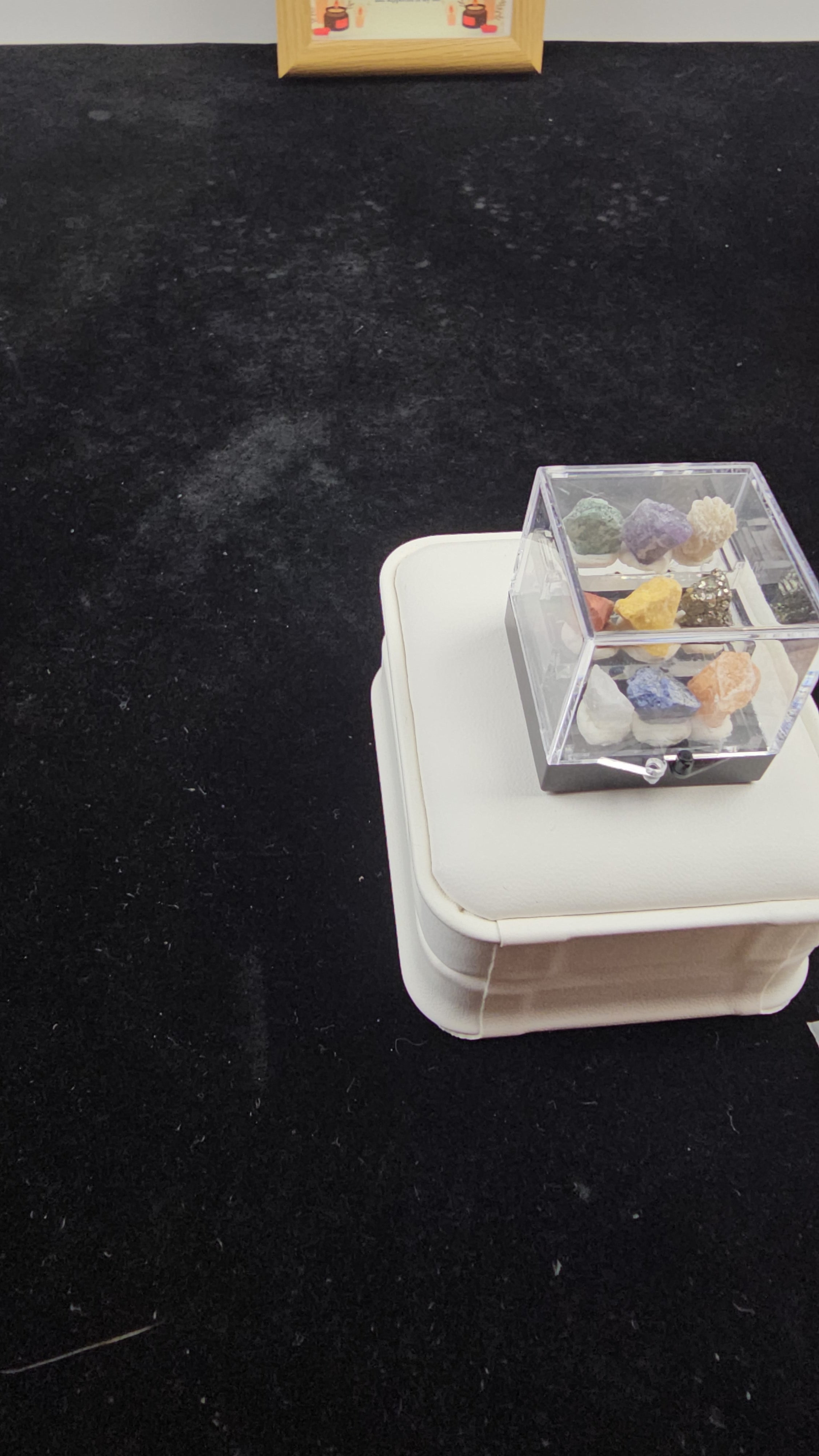 Tiny Crystal Box filled with assorted natural gemstones. Perfect for gifting, meditation, décor, and crystal collectors. Unique and portable