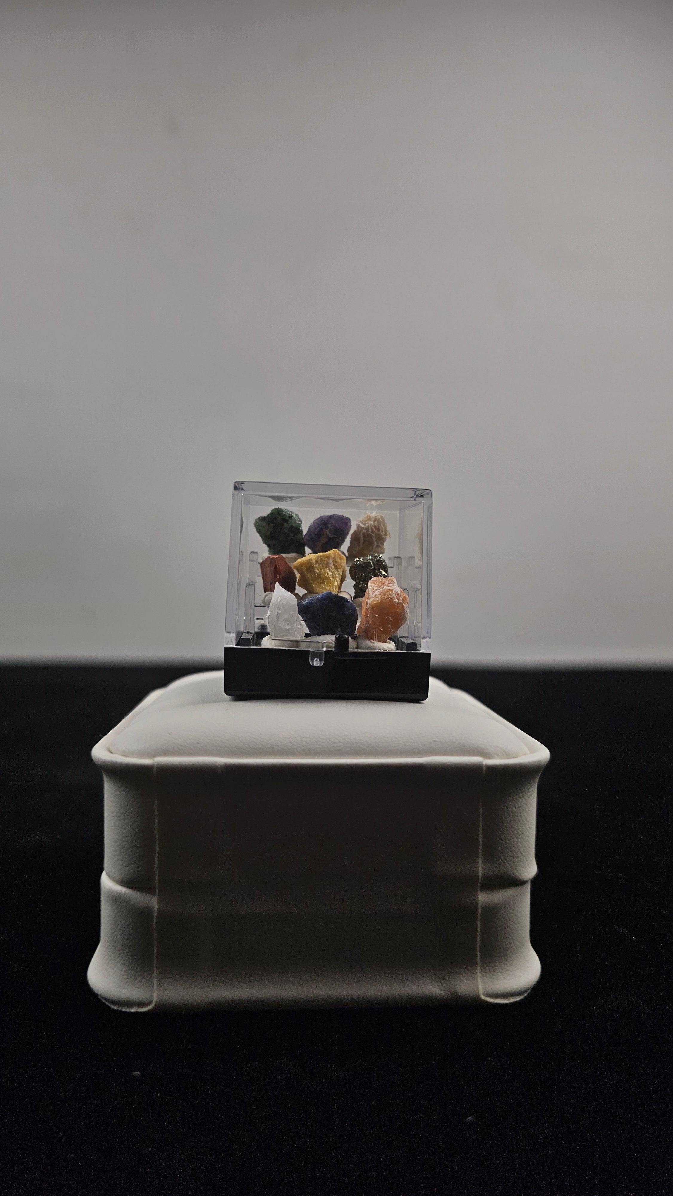 Tiny Crystal Box filled with assorted natural gemstones. Perfect for gifting, meditation, décor, and crystal collectors. Unique and portable