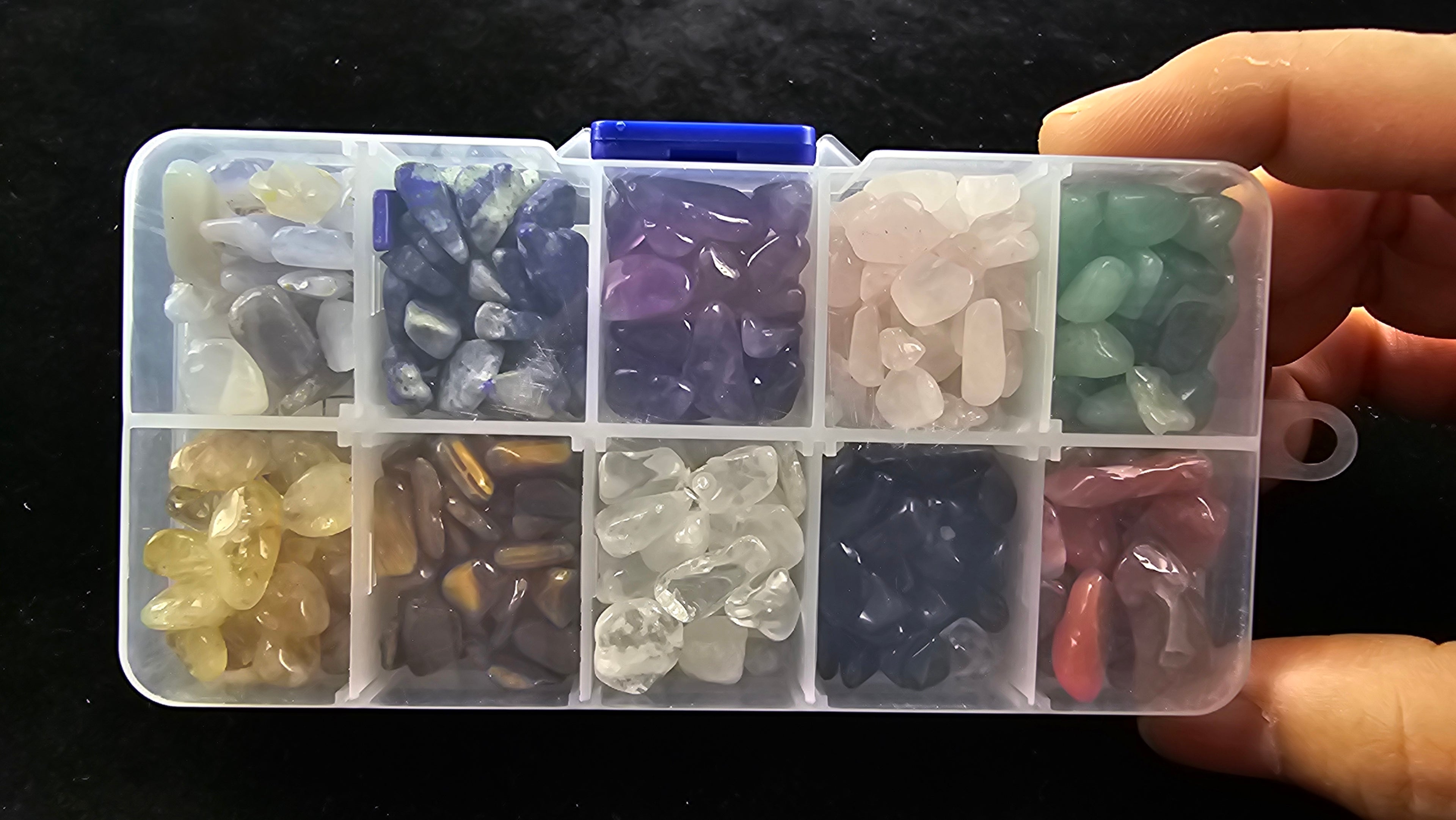 Tiny Assorted Crystal Box – Natural Gemstone Chips for Meditation, Chakra Healing