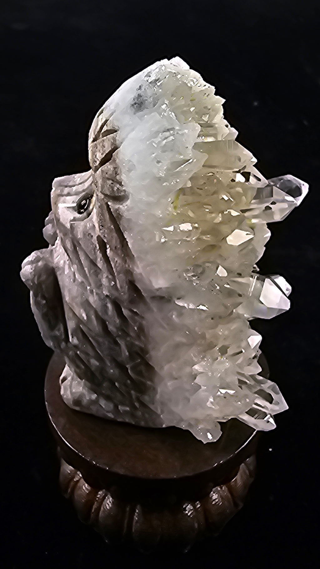 Adorable Clear Quartz Hedgehog | Crystal figurine for healing, meditation, décor & gifting. Unique, authentic & full of charm