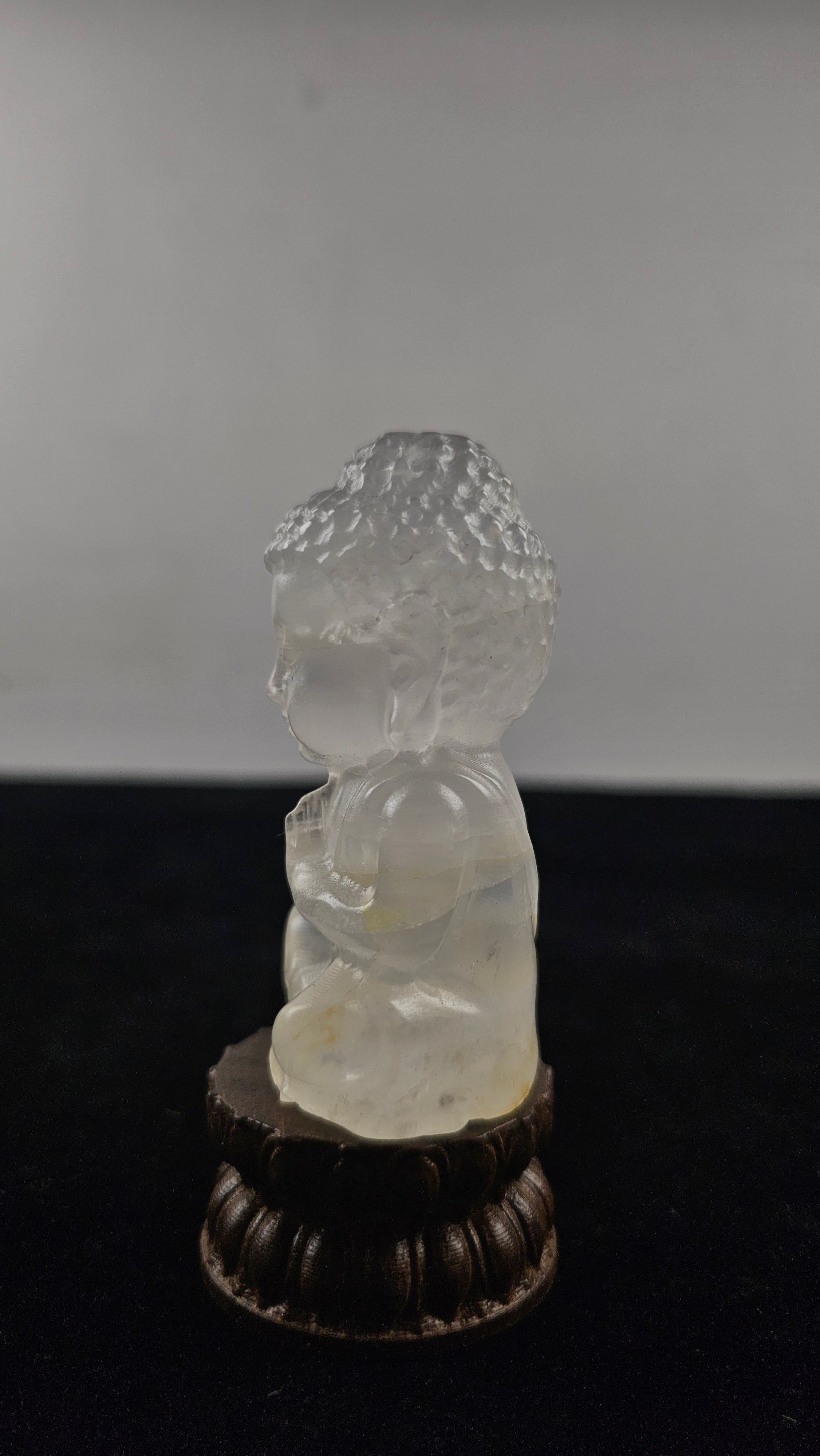 Clear Quartz Buddha Statue – Spiritual Healing Crystal for Meditation and Décor | Janauary birthstone, Leo and Capricorn