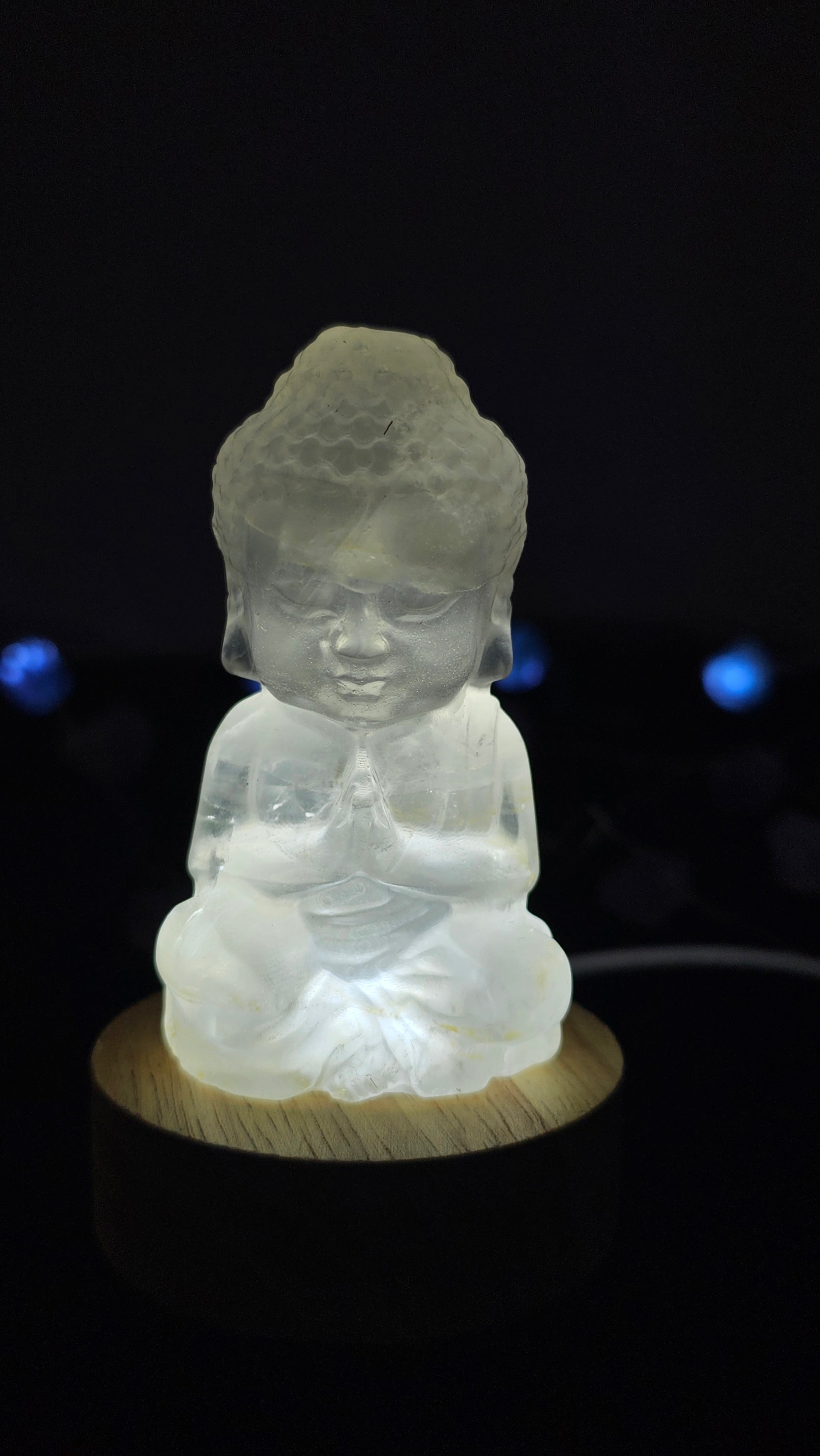 Clear Quartz Buddha Statue – Spiritual Healing Crystal for Meditation and Décor | Janauary birthstone, Leo and Capricorn