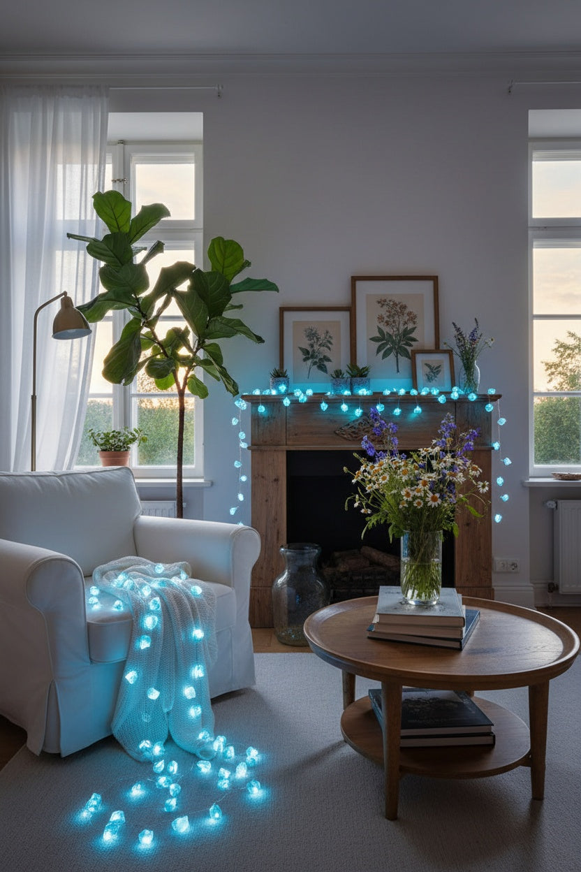 Absolutely Beautiful Crystal String Lights – Amethyst, Blue Fluorite, Rose Quartz+Citrine+Amethyst Mix | 3m LED string
