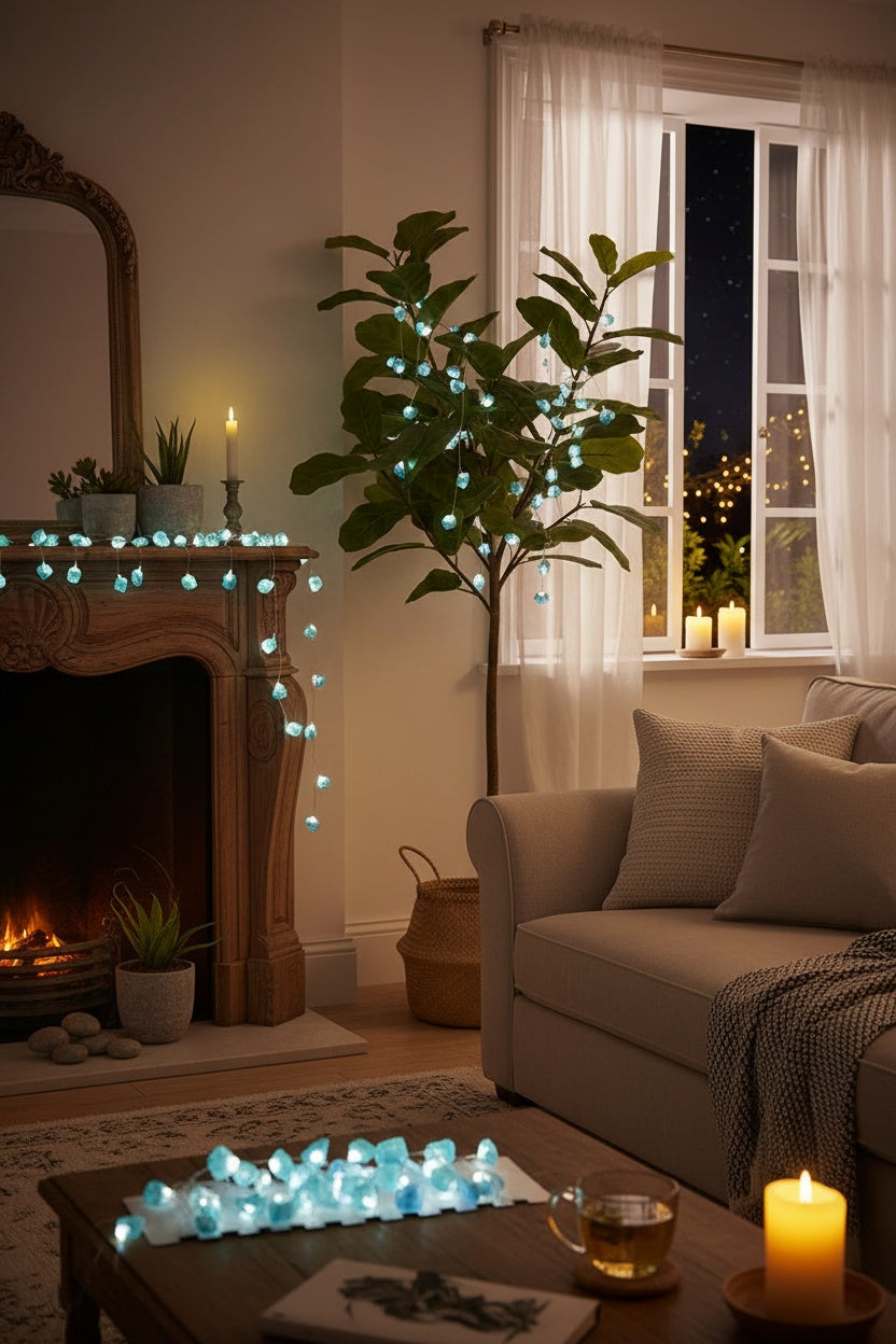 Absolutely Beautiful Crystal String Lights – Amethyst, Blue Fluorite, Rose Quartz+Citrine+Amethyst Mix | 3m LED string