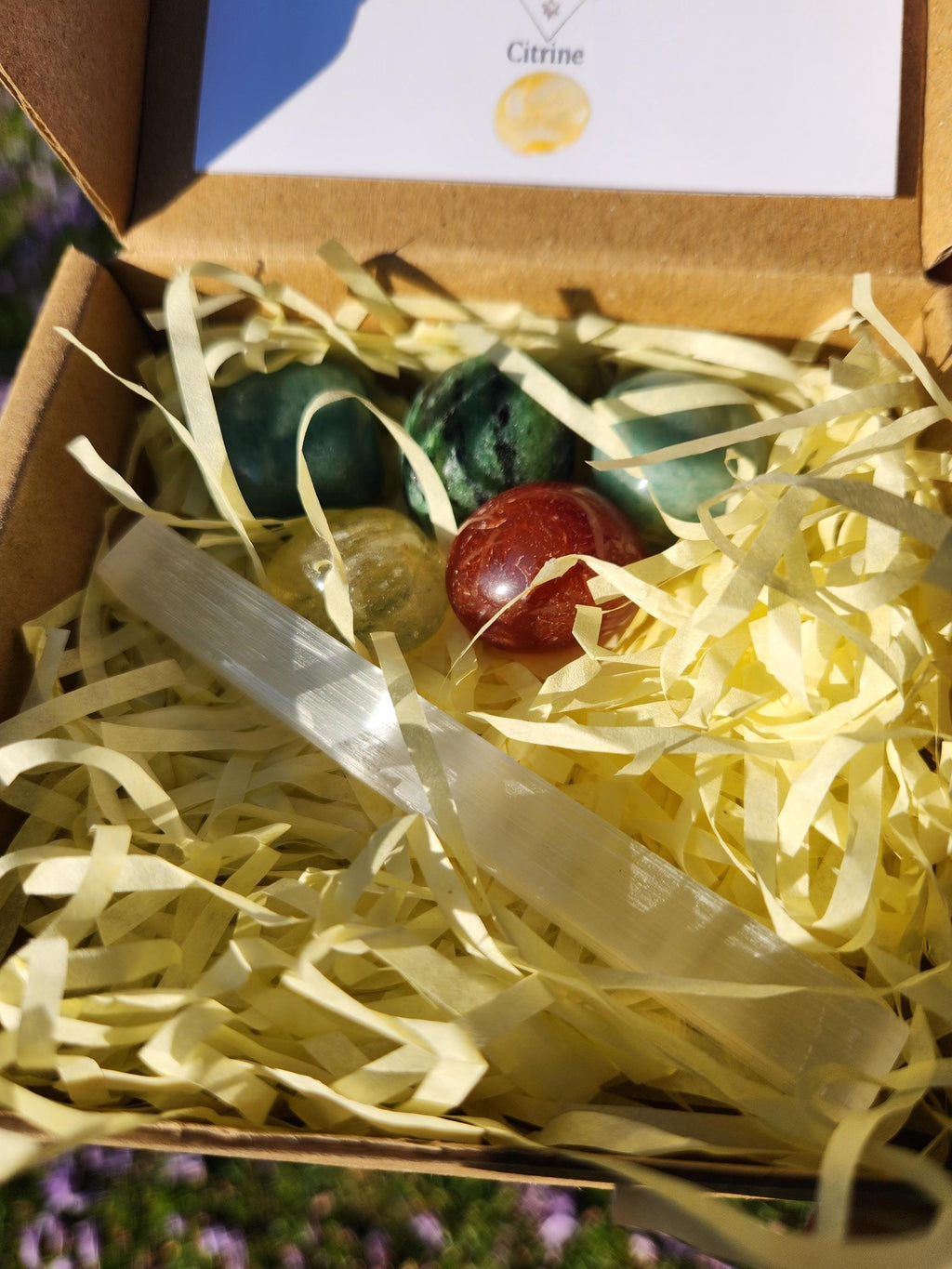 Gemini Crystal Set — Clarity & Expression Healing Stones with Selenite Charging Bar, Zodiac Crystal Gift Box (May 21 – June 21)