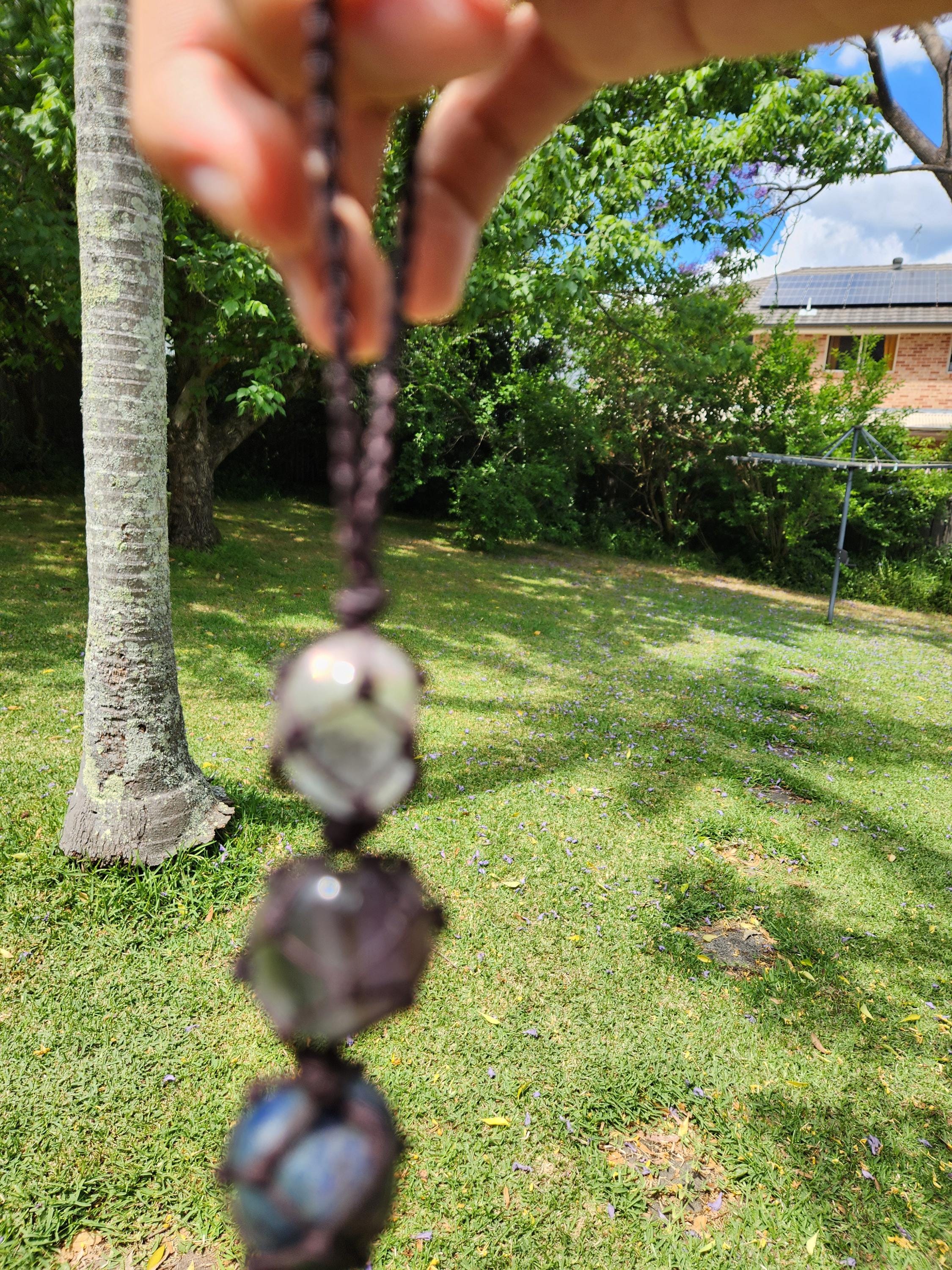 7-Chakra Raw Crystal Hanging Decor, Meditation Decor, Natural Healing Stones, Reiki Healing Crystals Car Window Hanger