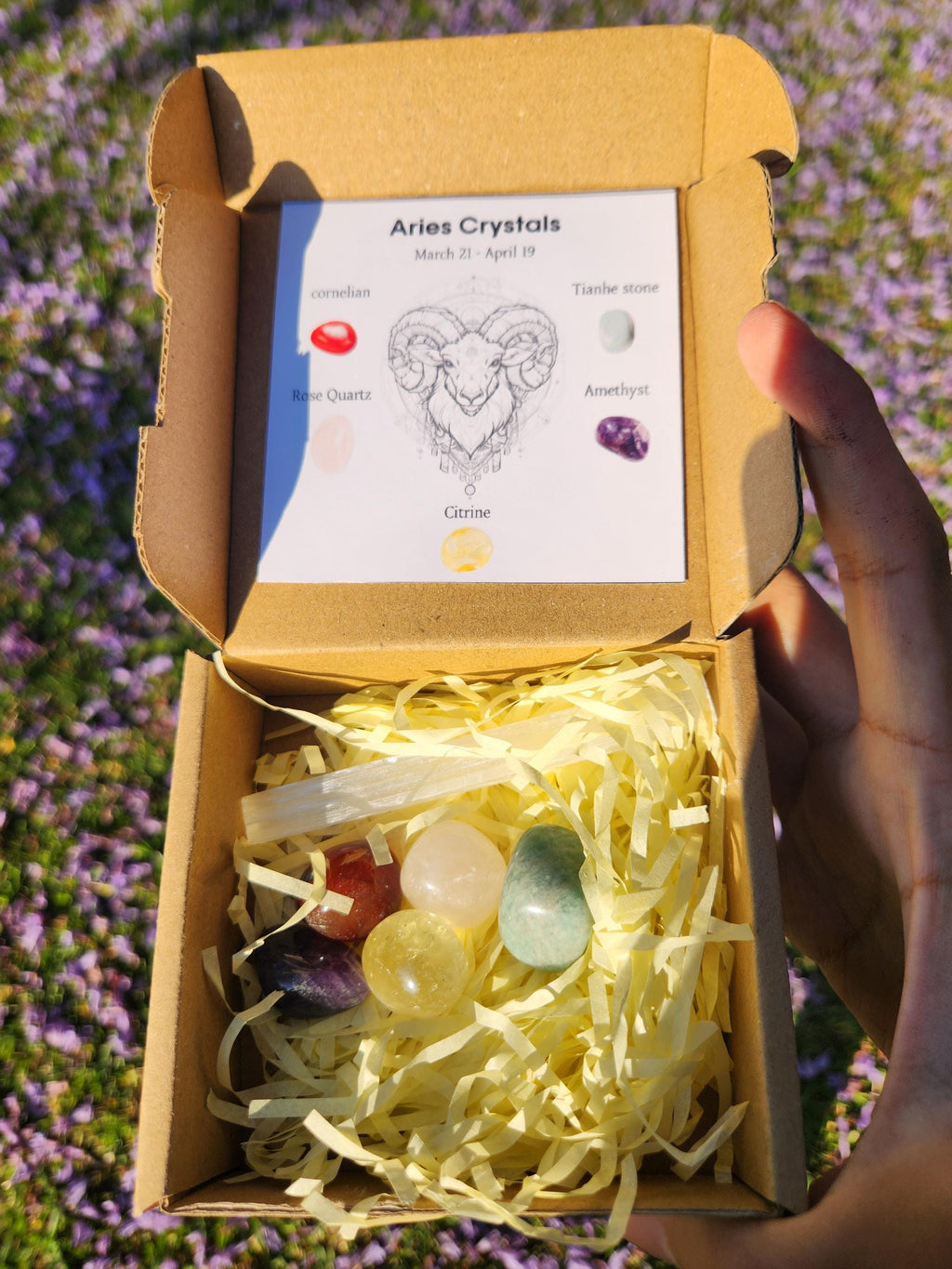 Aries Crystal Set – Healing Stones, Selenite Charging Bar