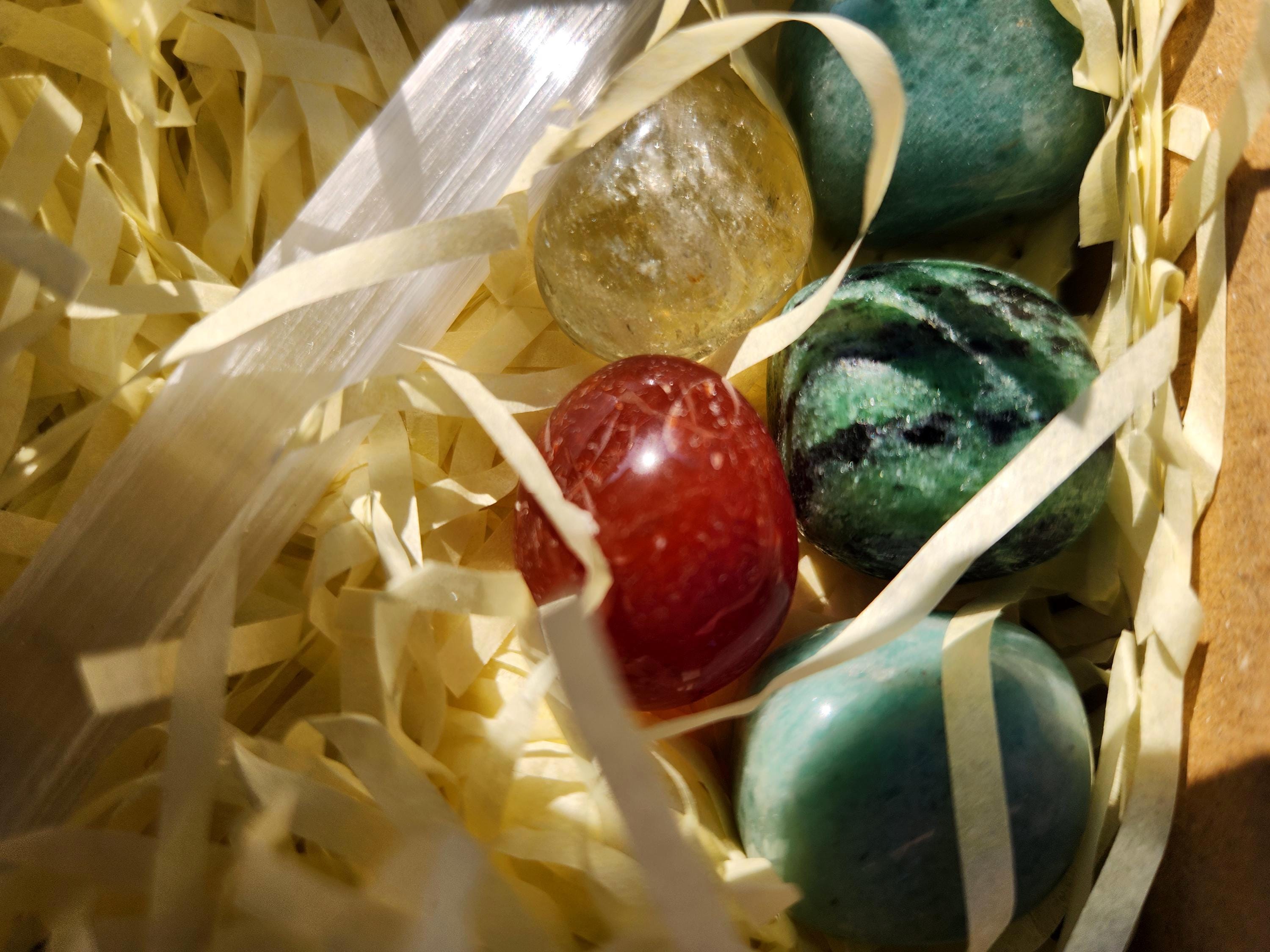 Gemini Crystal Set — Clarity & Expression Healing Stones with Selenite Charging Bar, Zodiac Crystal Gift Box (May 21 – June 21)