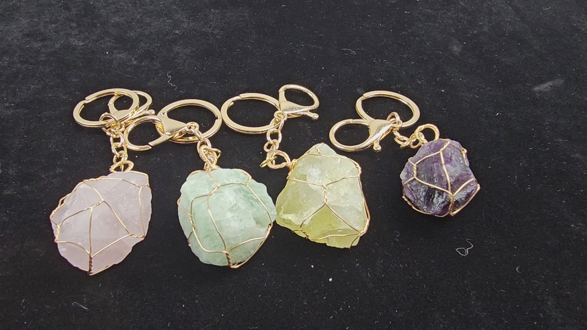 Natural Crystal Mini Sphere Keychain| Keychain Charm and Conversation Starter