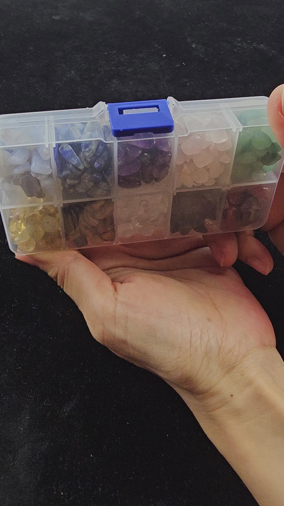 Tiny Assorted Crystal Box – Natural Gemstone Chips for Meditation, Chakra Healing