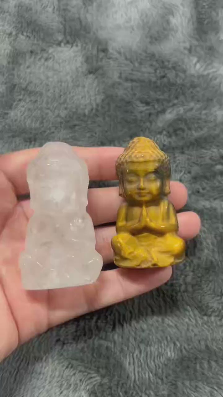 Little Buddha Carved Tiger’s Eye Statue