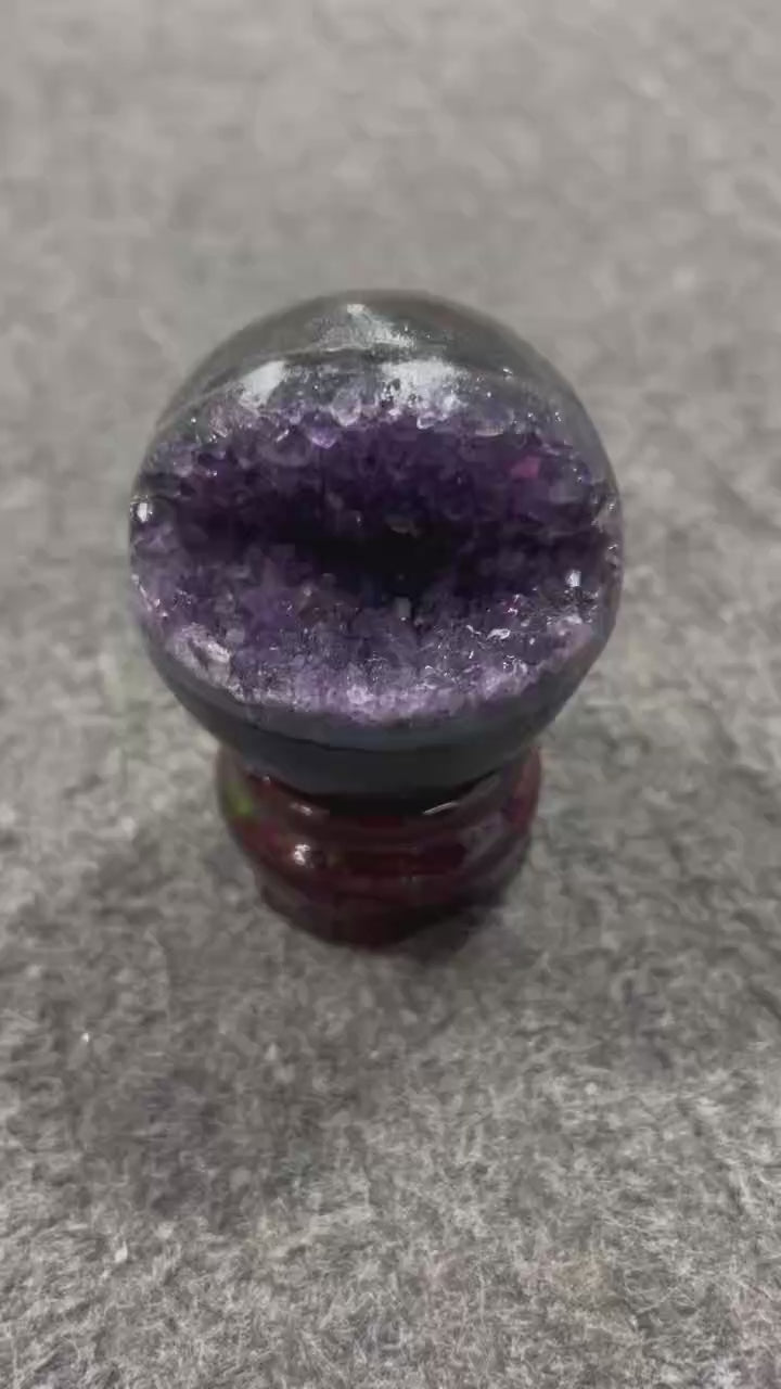 Amethyst Geode Sphere -The Quiet Oracle