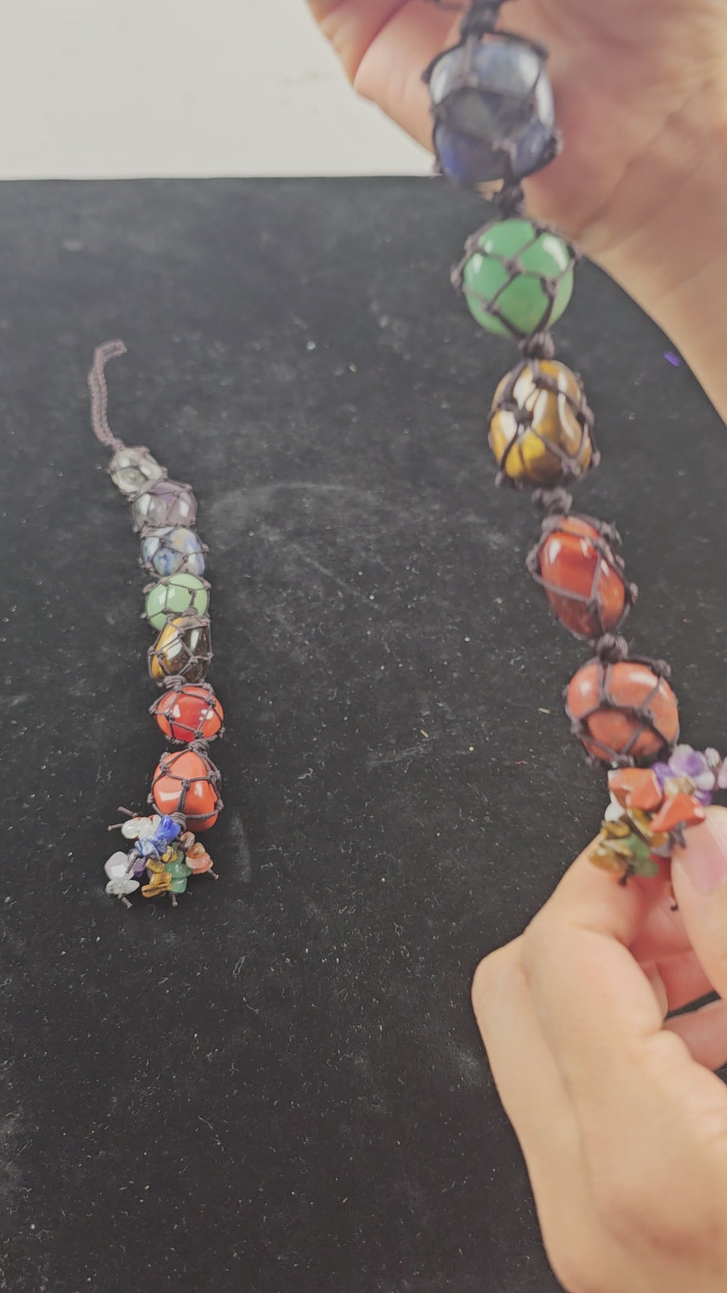 7 Chakra Crystal Hanging – Spiritual Ornament for Reiki, Meditation & Positive Energy