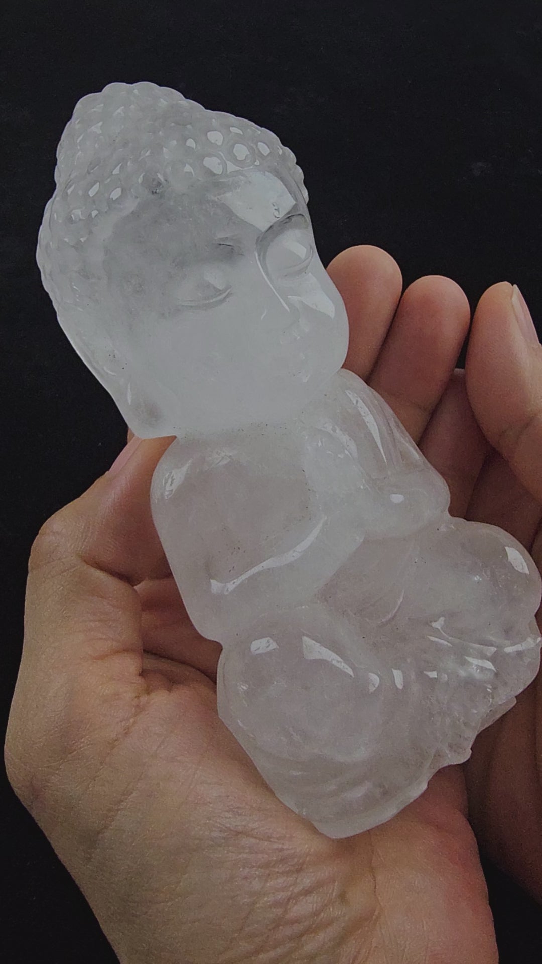Clear Quartz Buddha Statue – Spiritual Healing Crystal for Meditation and Décor | Janauary birthstone, Leo and Capricorn