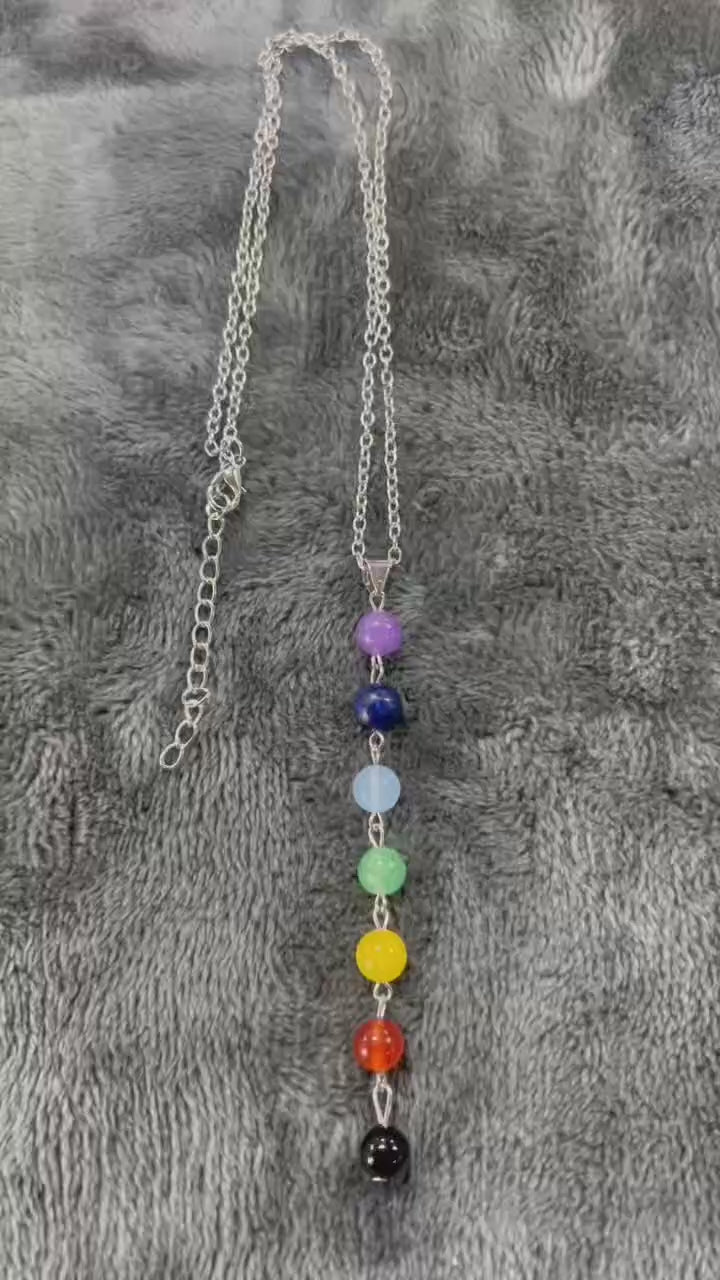 Seven Chakra Necklace | Crystal Energy Balance Pendant for Calm and Alignment