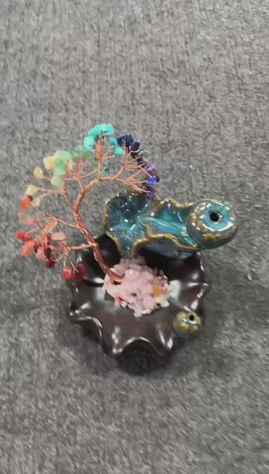 Mystic Flow – 7 Chakra Gem Tree Incense Holder