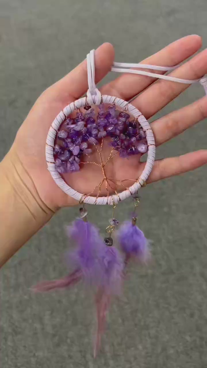 Dream Decoder – Amethyst Tree of Life Dreamcatcher