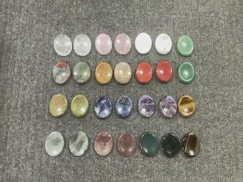 Crystal Worry Stones | Natural Polished Palm Stones for Stress Relief and Mindfulness