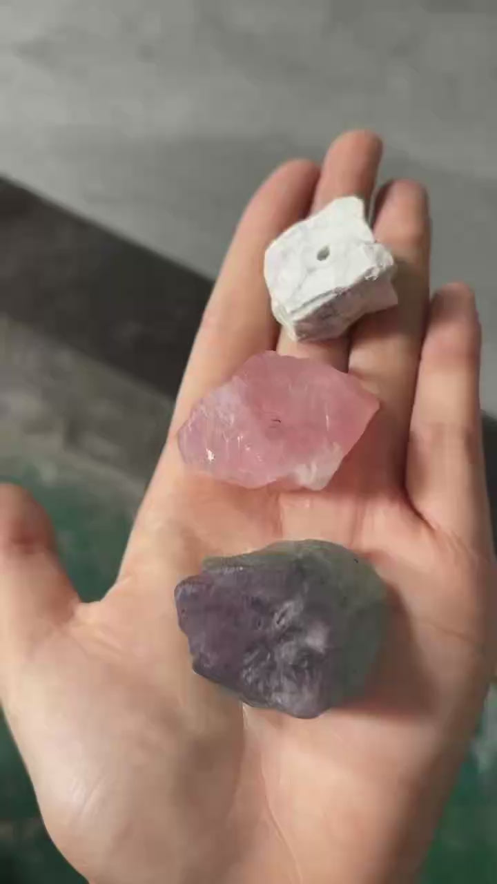 Crystal Incense Holder Collection – Raw Gemstone Energy for Relaxation, Ritual and Décor