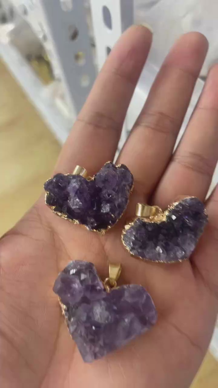 Amethyst Heart Pendant