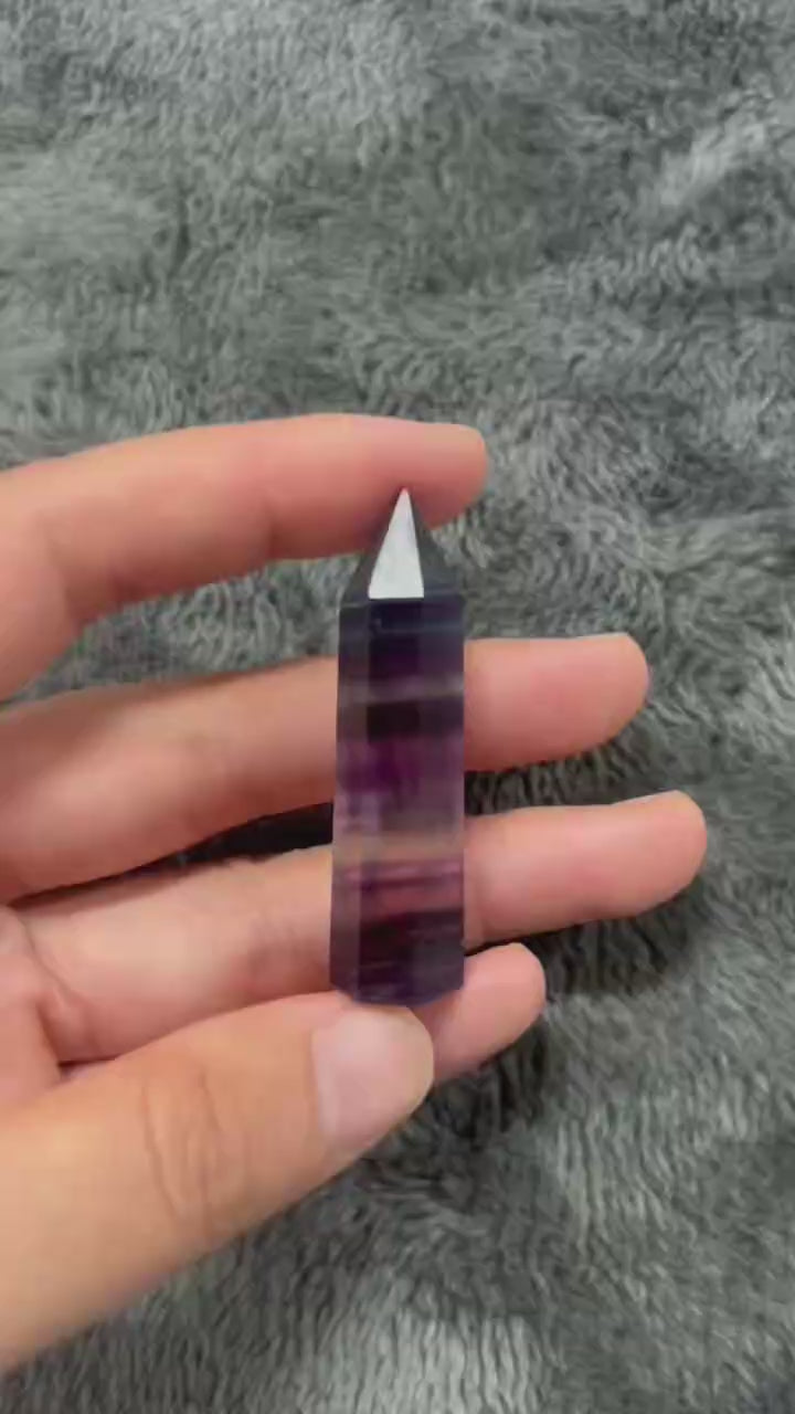 Focus Point – Rainbow Fluorite Crystal Tower