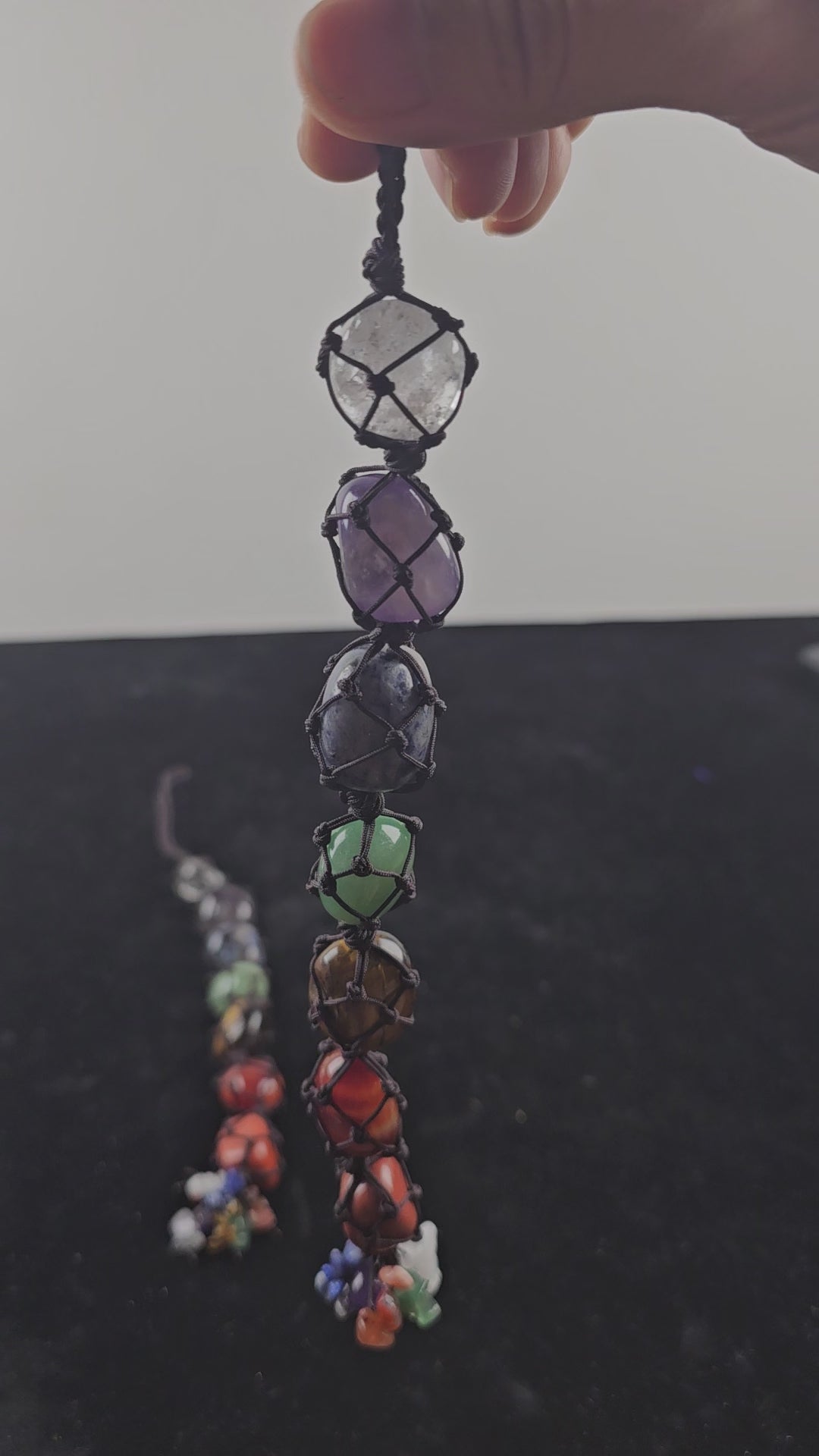 7 Chakra Crystal Hanging – Spiritual Ornament for Reiki, Meditation & Positive Energy