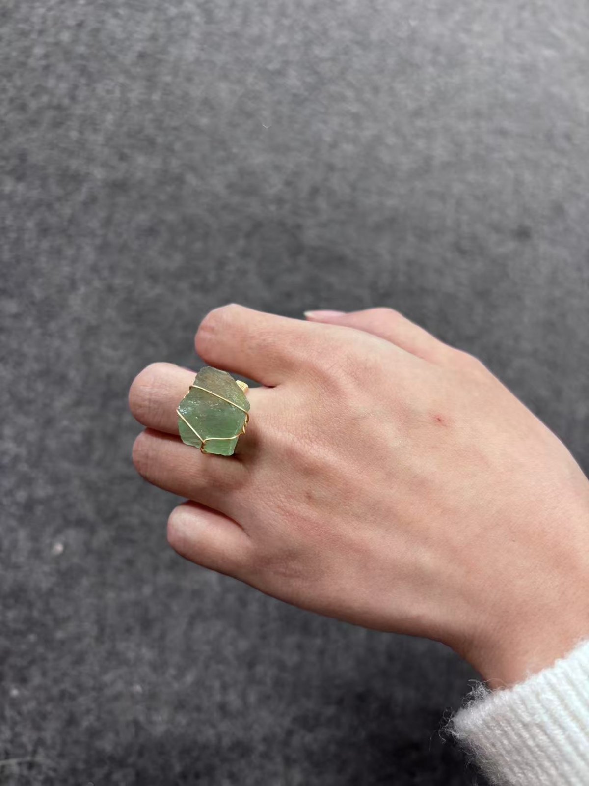 Natural Gemstone Healing Rings – Adjustable Crystal Jewelry Collectio