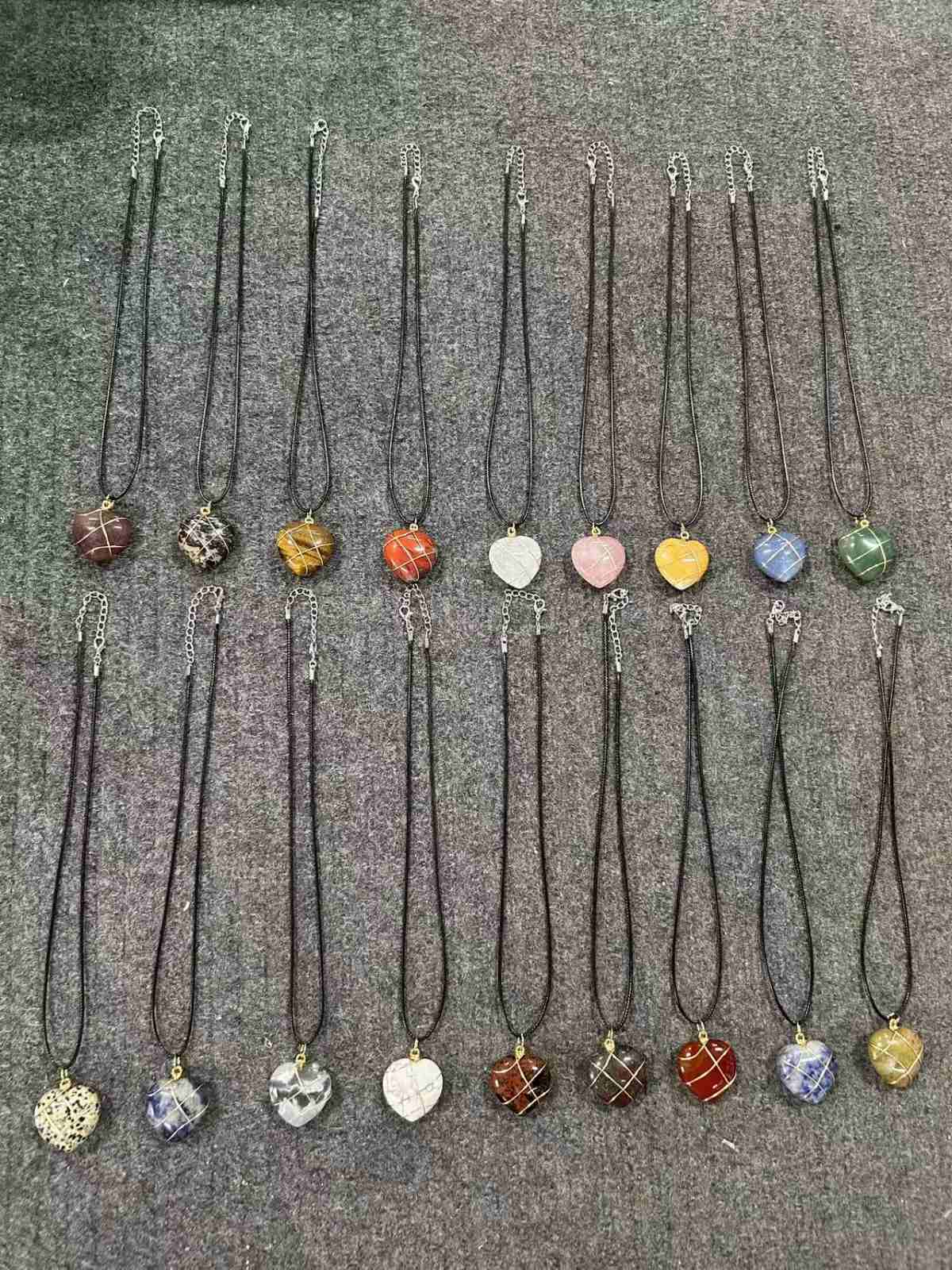 A1 Heartlines Collection – Natural Gemstone Heart Pendant Necklace