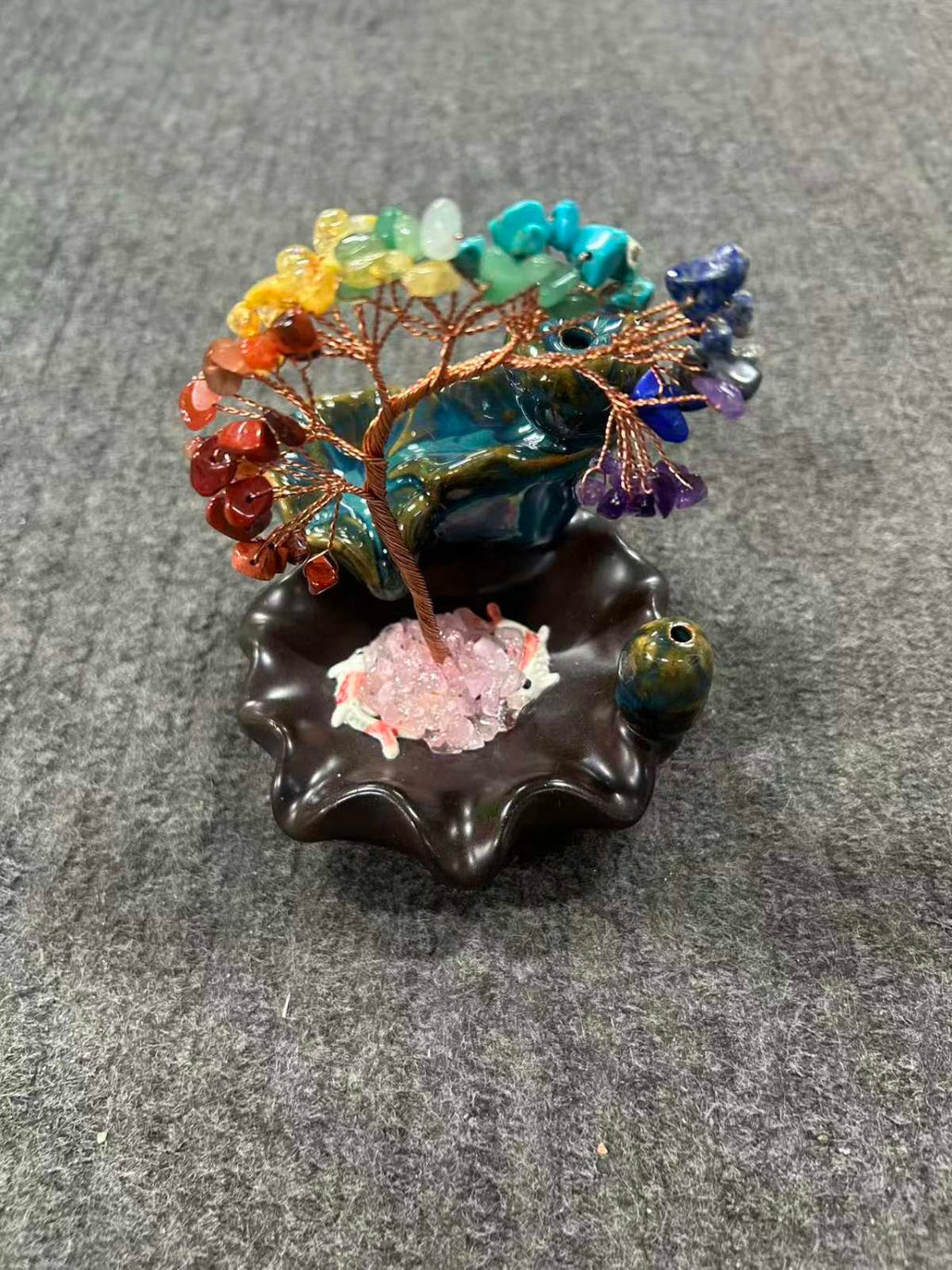 Mystic Flow – 7 Chakra Gem Tree Incense Holder