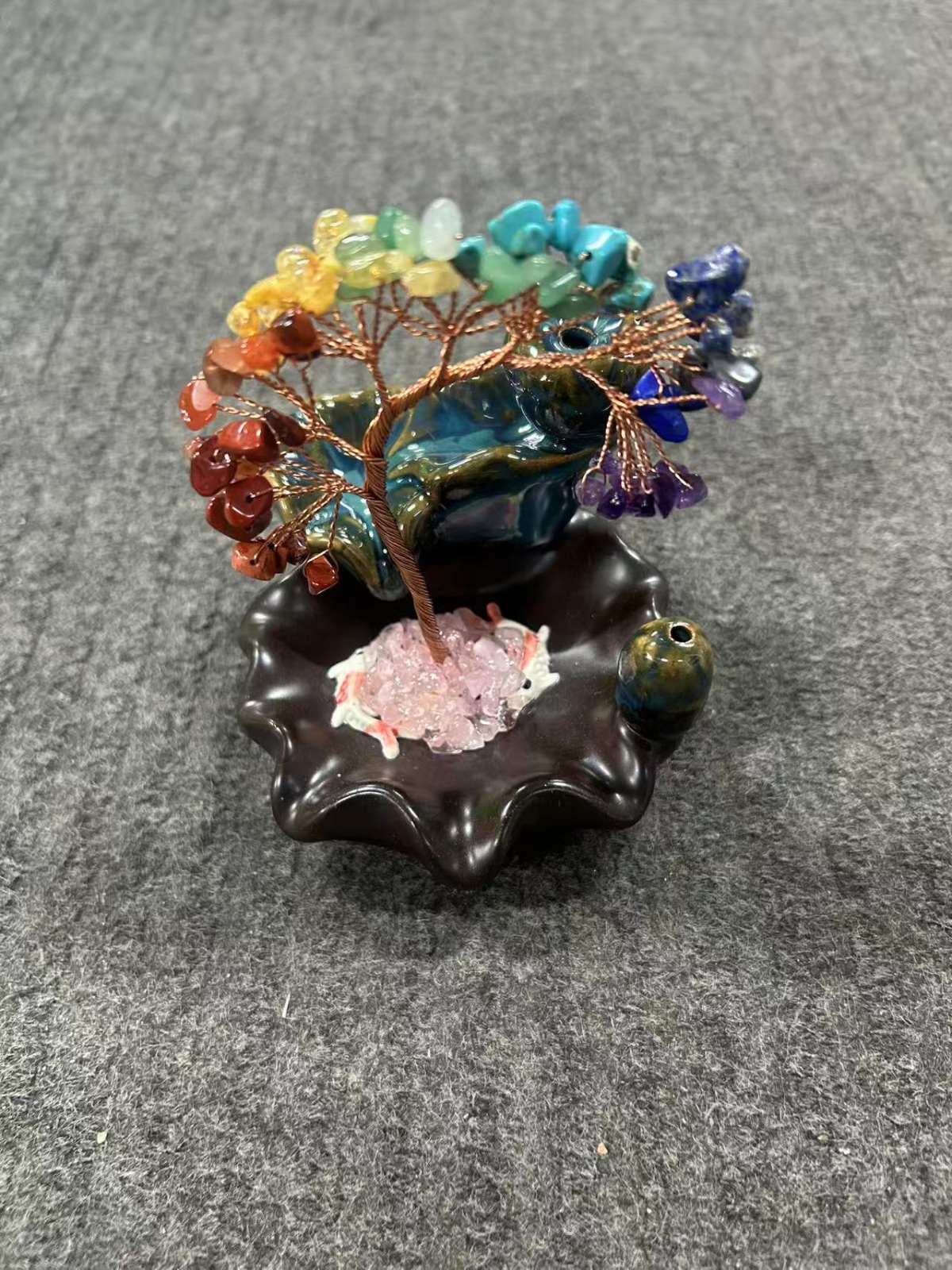 Mystic Flow – 7 Chakra Gem Tree Incense Holder