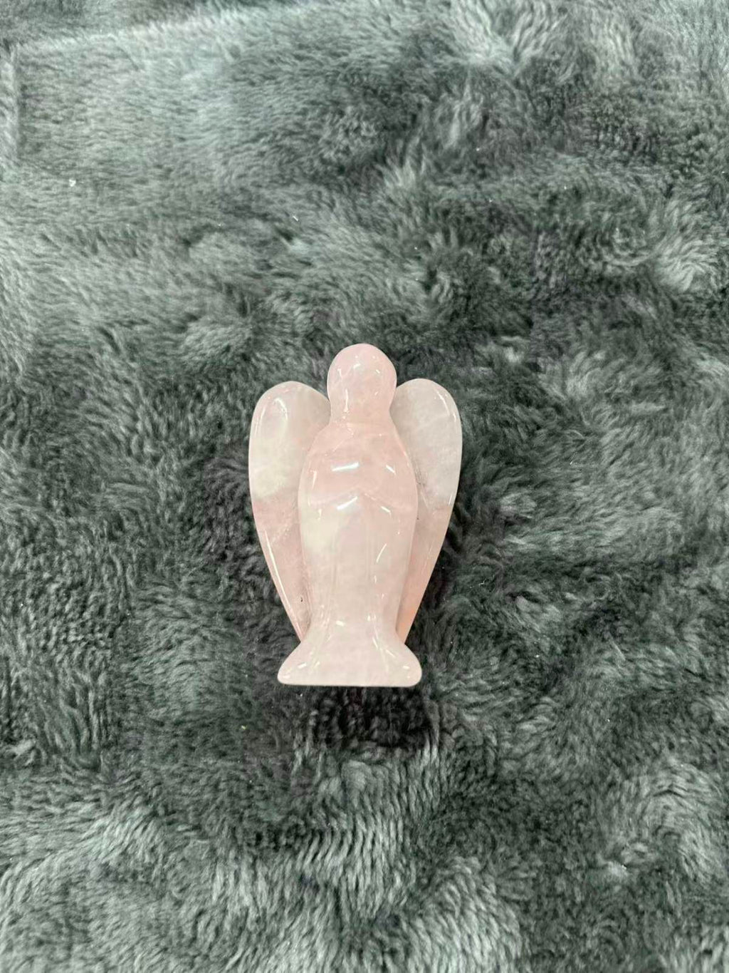 Rose Quartz Guardian Angel – Hand-Carved Crystal of Love and Calm