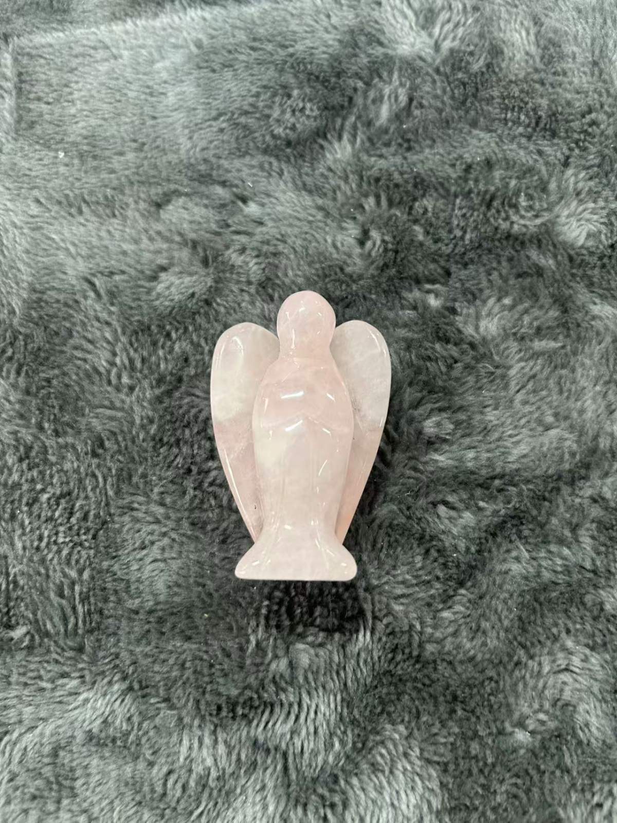 Rose Quartz Guardian Angel – Hand-Carved Crystal of Love and Calm