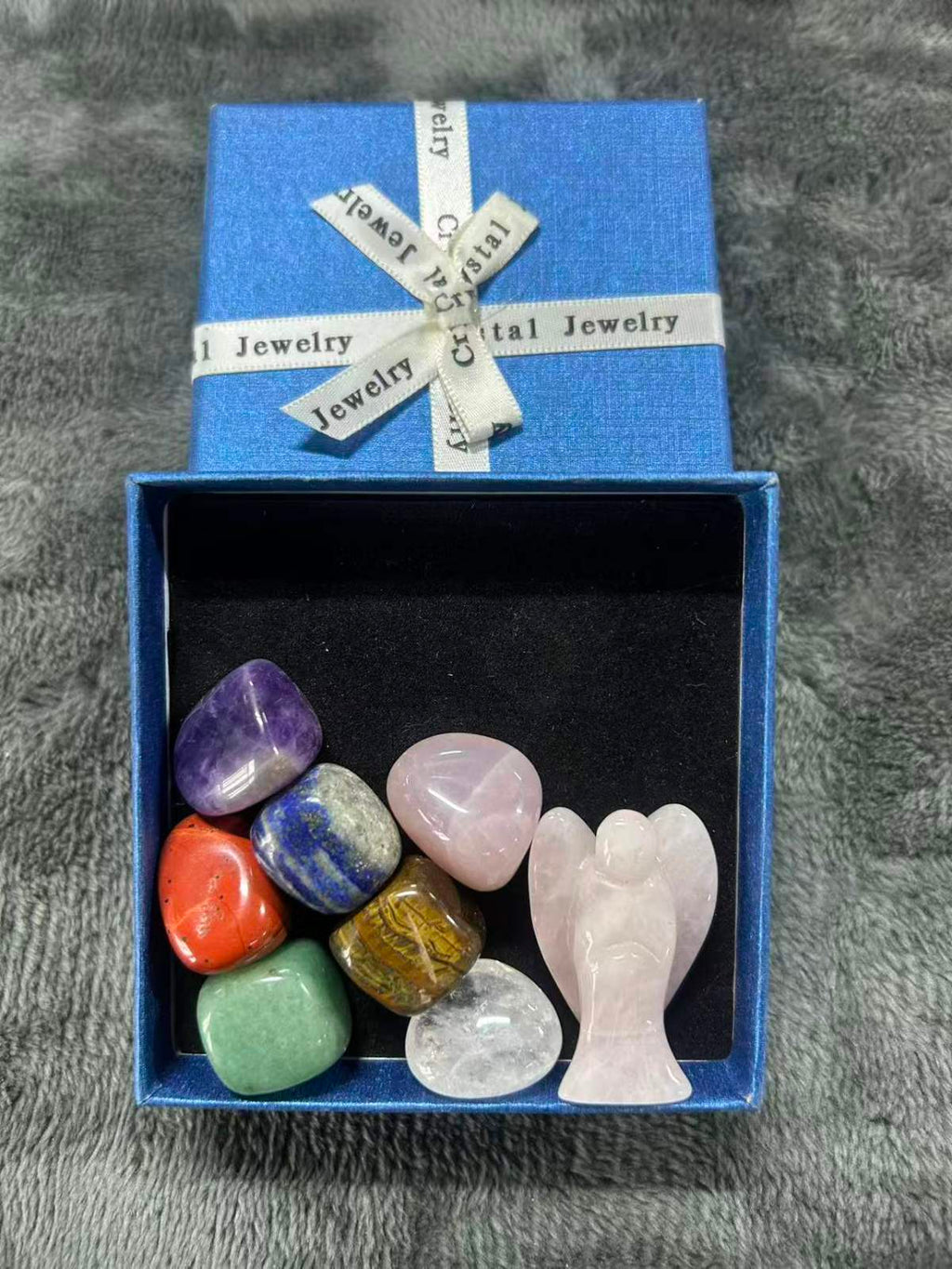 All Is Well Kit – 7 Chakra Crystal and Rose Quartz Angel Gift Box